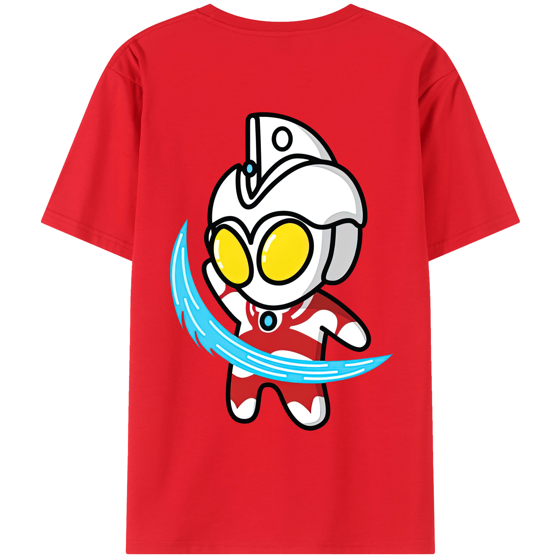 （画像用） ウルトラマン Ultraman 綿100％ メンズ半袖Tシャツ（バックプリント） 通気性