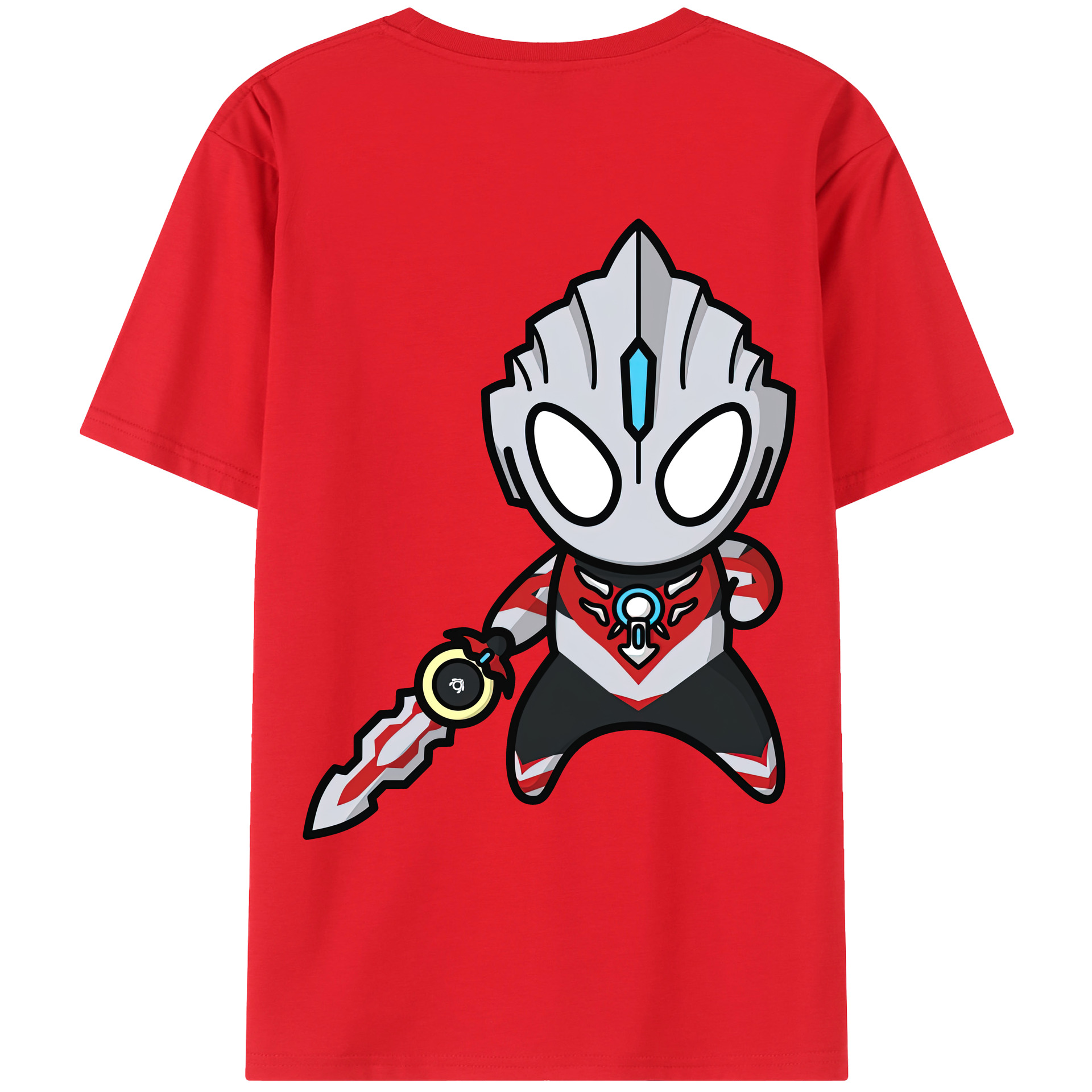 （画像用） ウルトラマン Ultraman 綿100％ メンズ半袖Tシャツ（バックプリント） 通気性