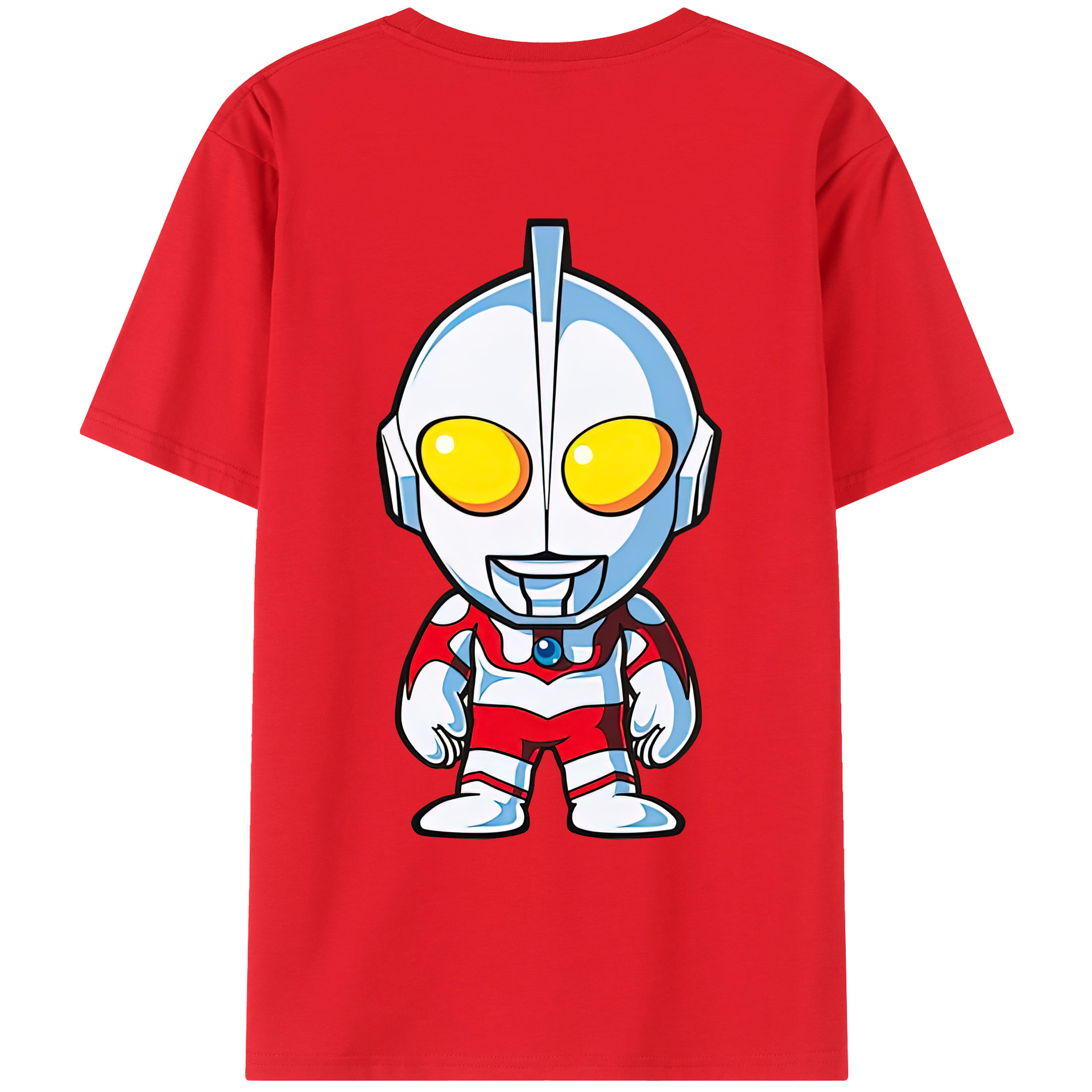 （画像用） ウルトラマン Ultraman 綿100％ メンズ半袖Tシャツ（バックプリント） 通気性