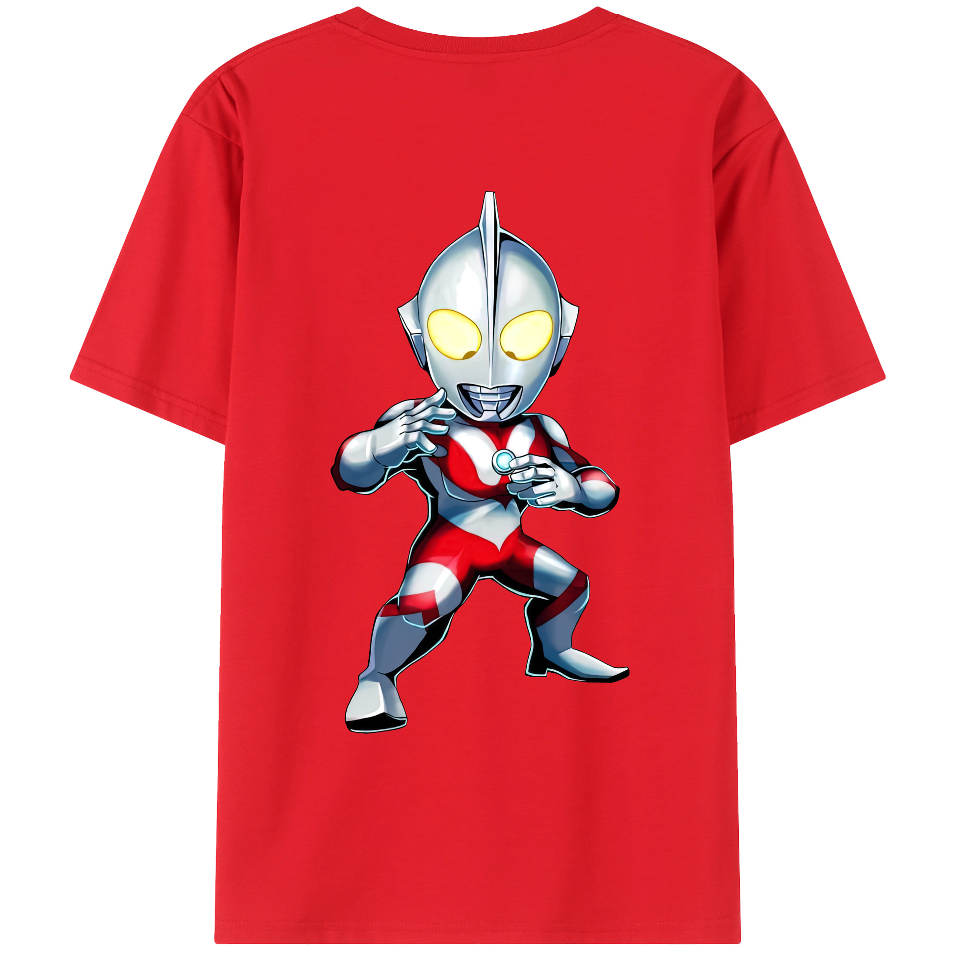 （画像用） ウルトラマン Ultraman 綿100％ メンズ半袖Tシャツ（バックプリント） 通気性
