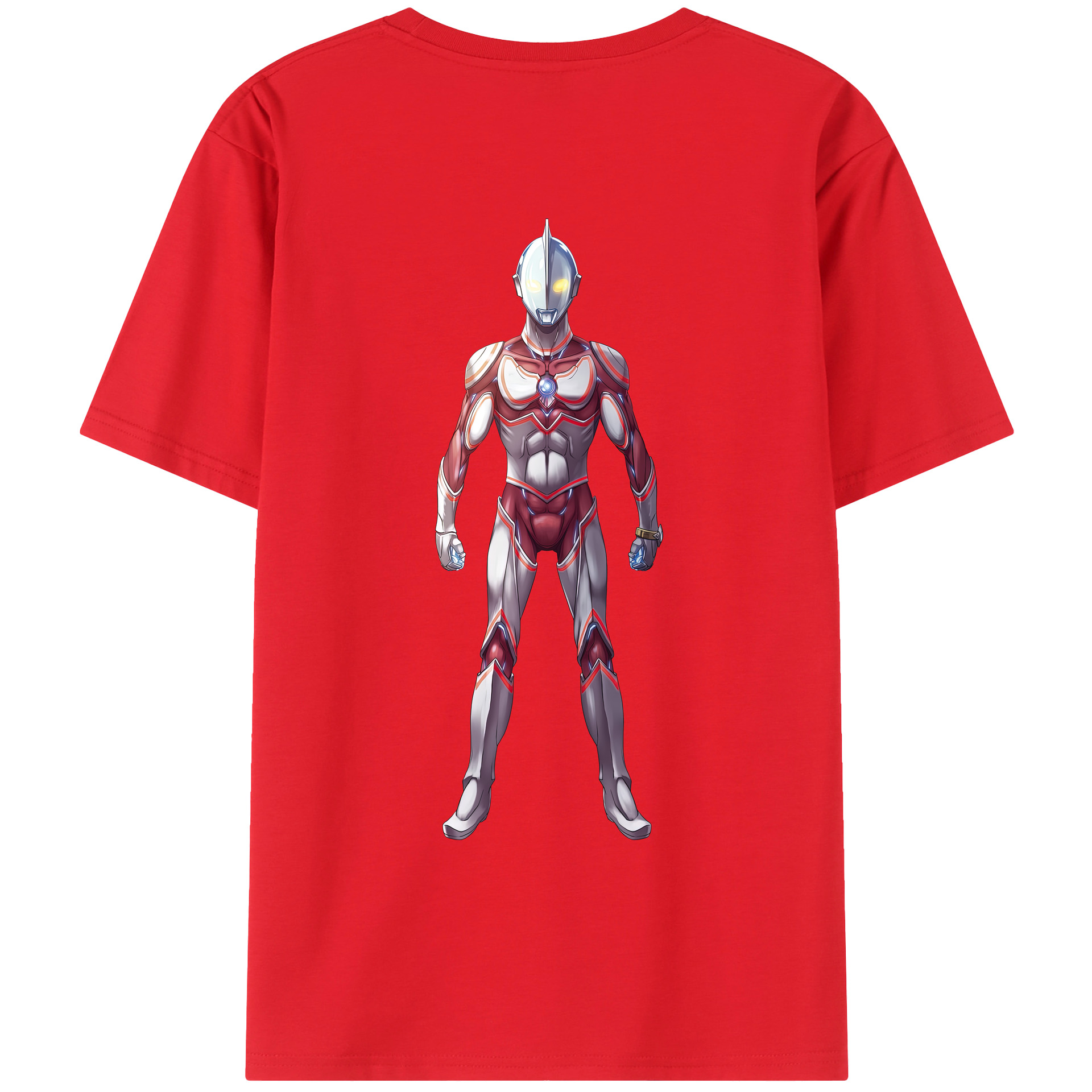 （画像用） ウルトラマン Ultraman 綿100％ メンズ半袖Tシャツ（バックプリント） 通気性