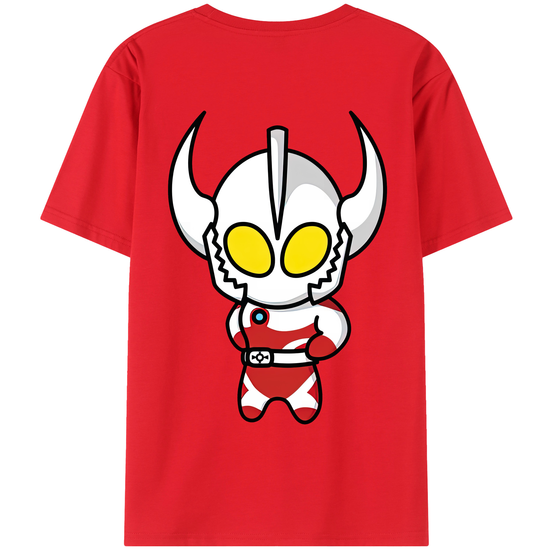 （画像用） ウルトラマン Ultraman 綿100％ メンズ半袖Tシャツ（バックプリント） 通気性