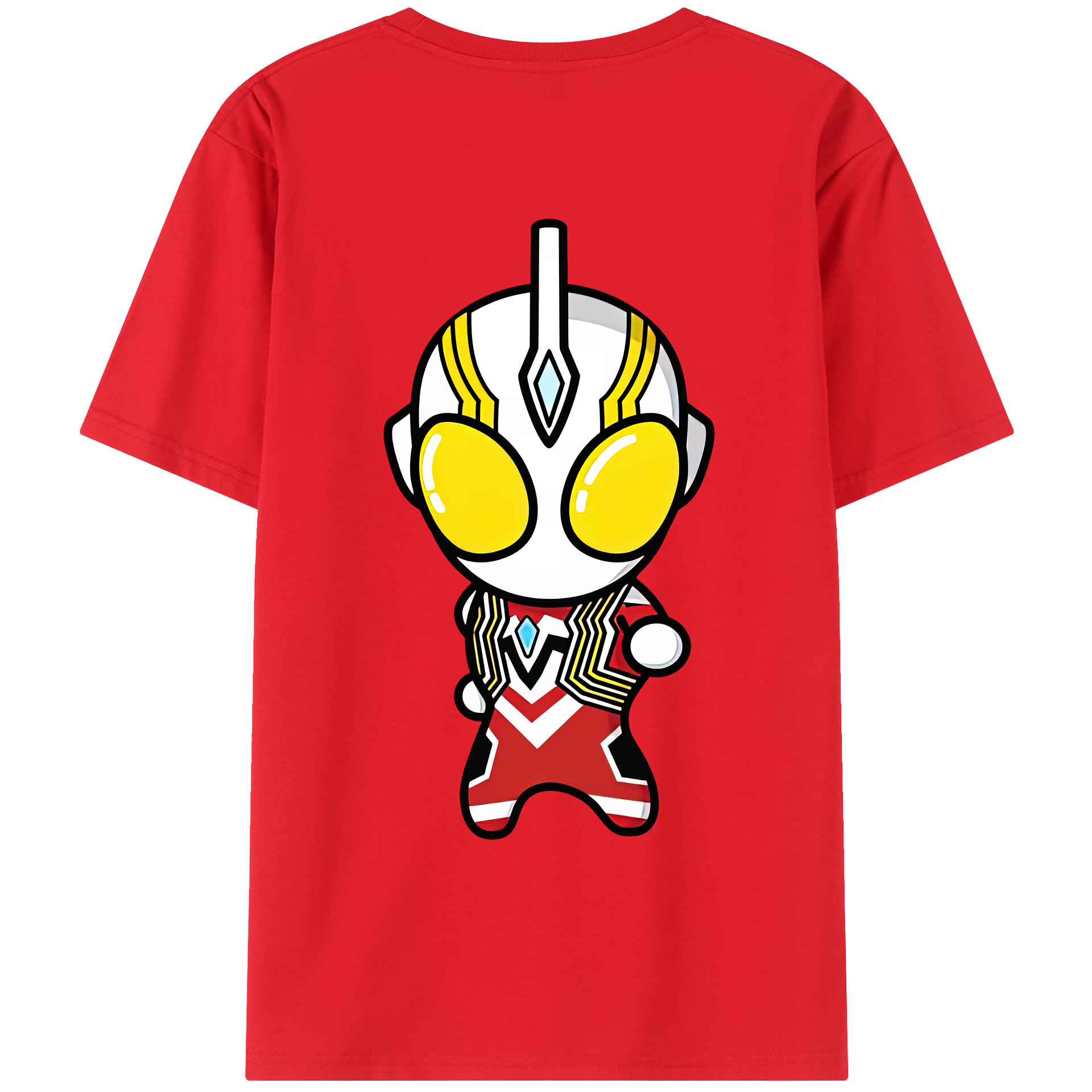 （画像用） ウルトラマン Ultraman 綿100％ メンズ半袖Tシャツ（バックプリント） 通気性