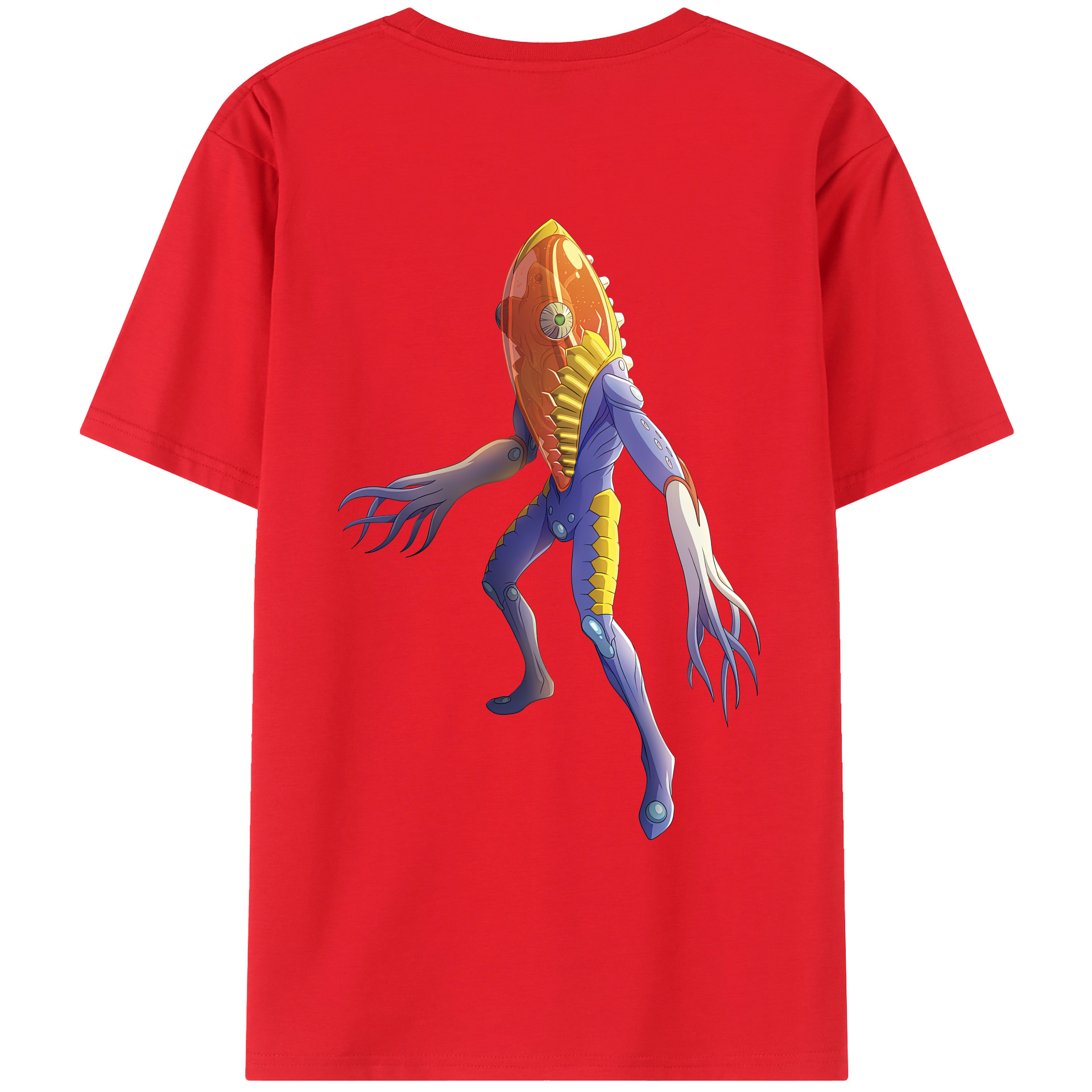 （画像用） ウルトラマン Ultraman 綿100％ メンズ半袖Tシャツ（バックプリント） 通気性