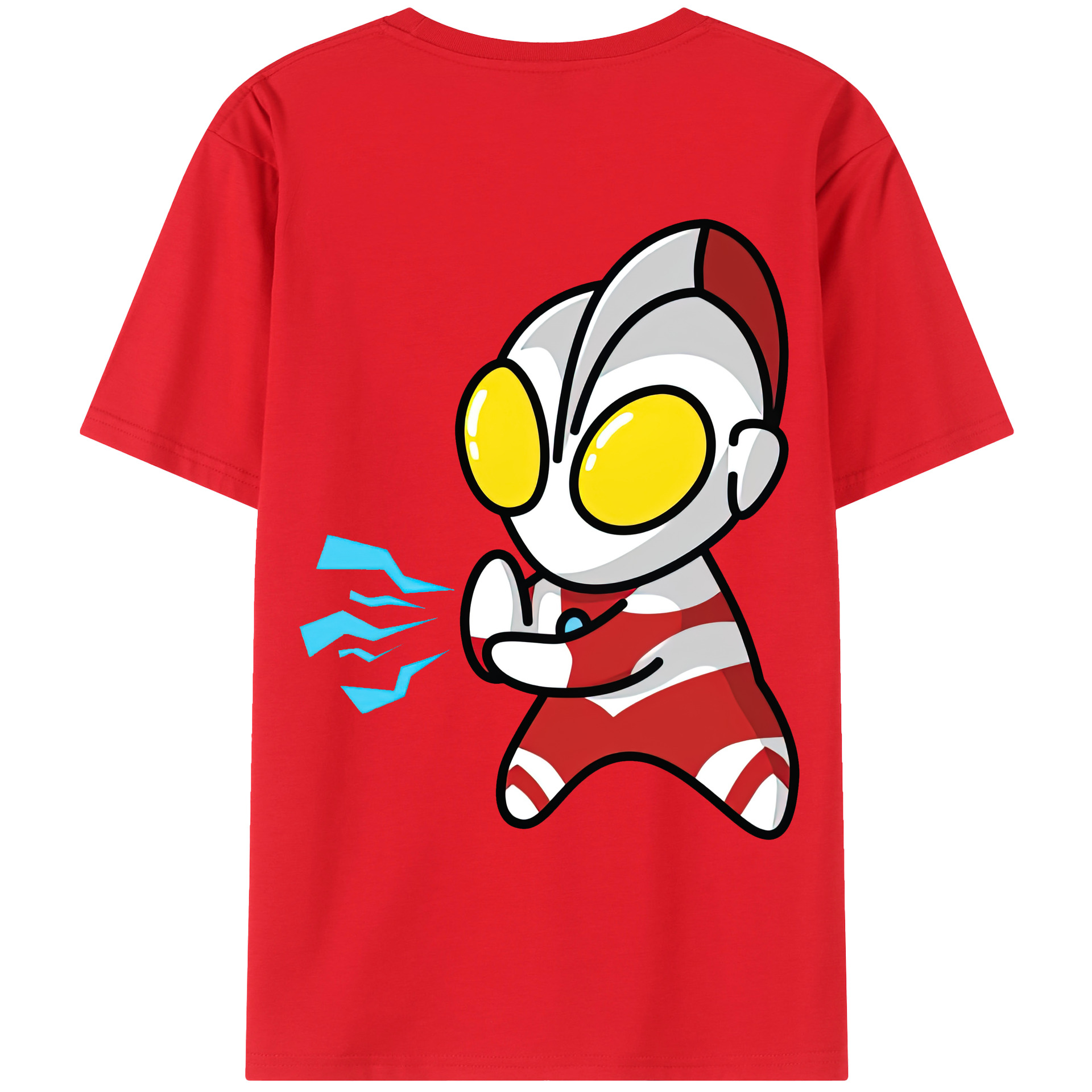 （画像用） ウルトラマン Ultraman 綿100％ メンズ半袖Tシャツ（バックプリント） 通気性