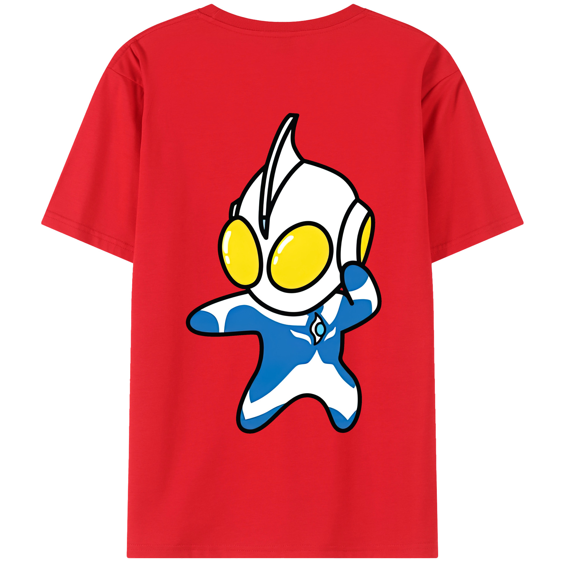 （画像用） ウルトラマン Ultraman 綿100％ メンズ半袖Tシャツ（バックプリント） 通気性