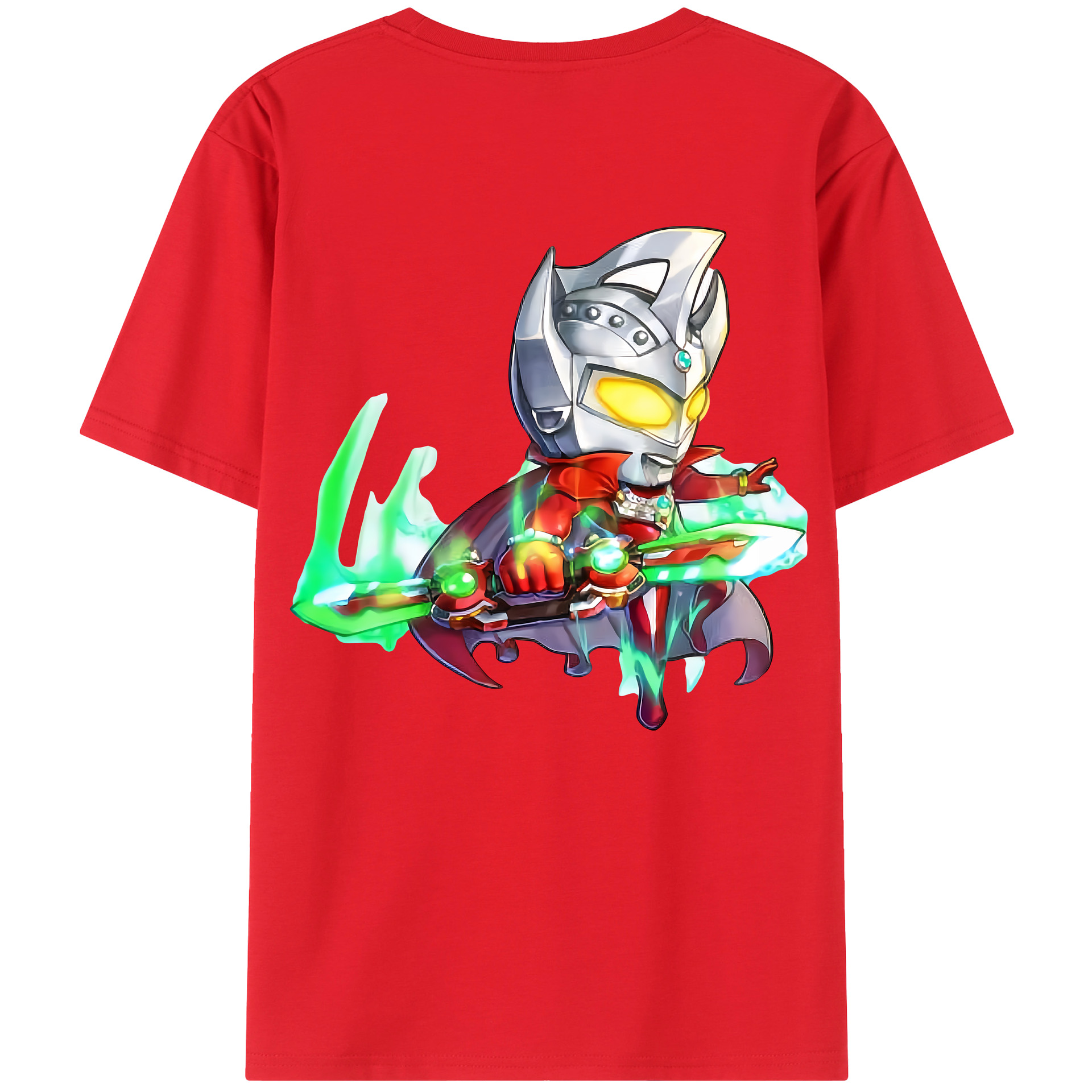 （画像用） ウルトラマン Ultraman 綿100％ メンズ半袖Tシャツ（バックプリント） 通気性