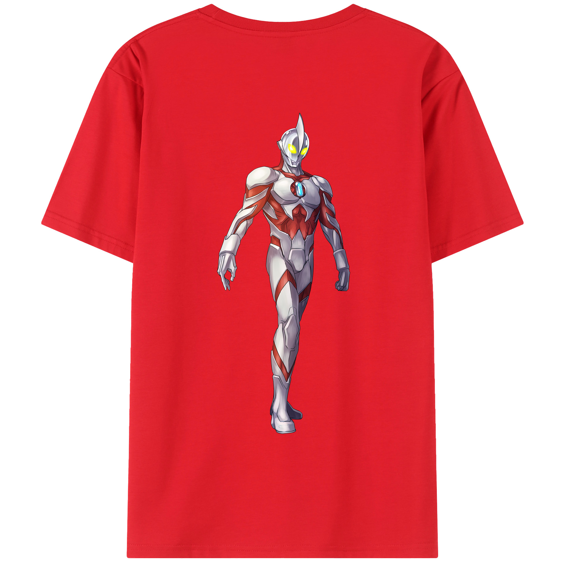 （画像用） ウルトラマン Ultraman 綿100％ メンズ半袖Tシャツ（バックプリント） 通気性