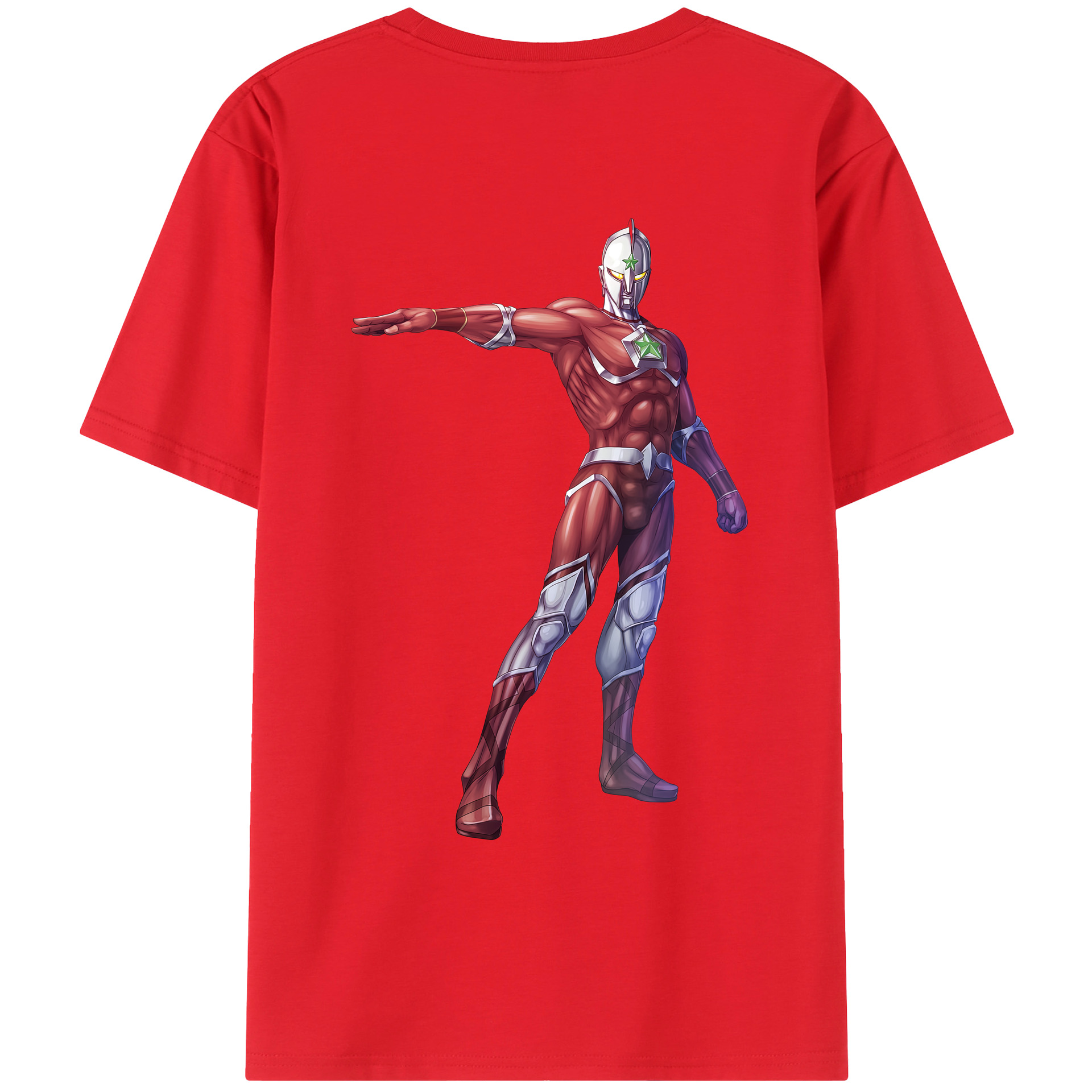 （画像用） ウルトラマン Ultraman 綿100％ メンズ半袖Tシャツ（バックプリント） 通気性