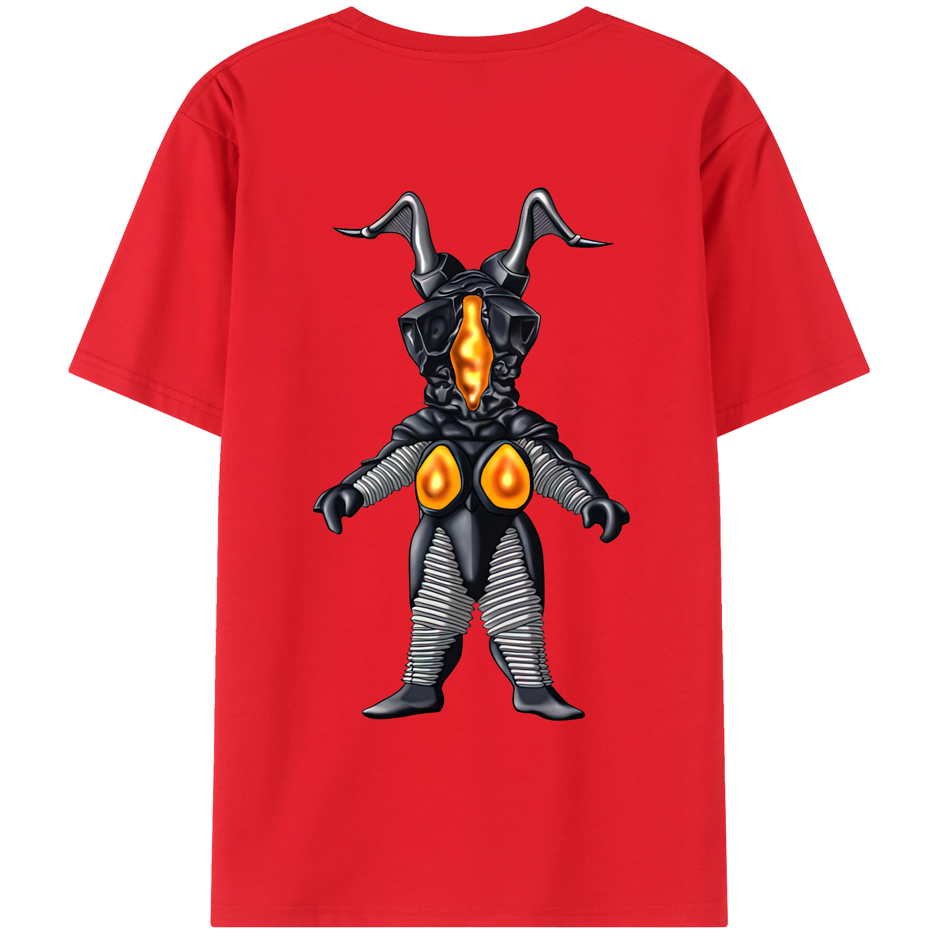 （画像用） ウルトラマン Ultraman 綿100％ メンズ半袖Tシャツ（バックプリント） 通気性