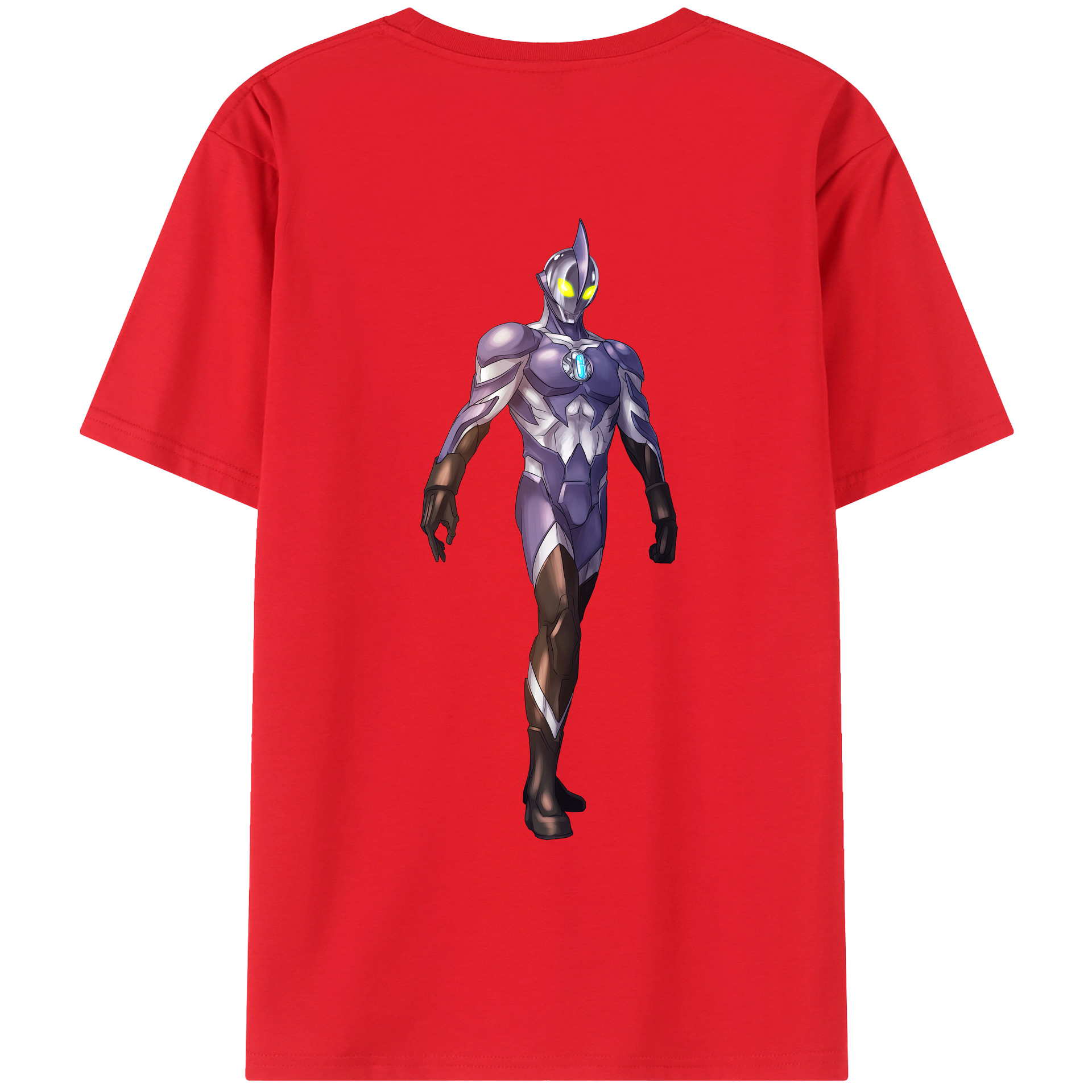 （画像用） ウルトラマン Ultraman 綿100％ メンズ半袖Tシャツ（バックプリント） 通気性