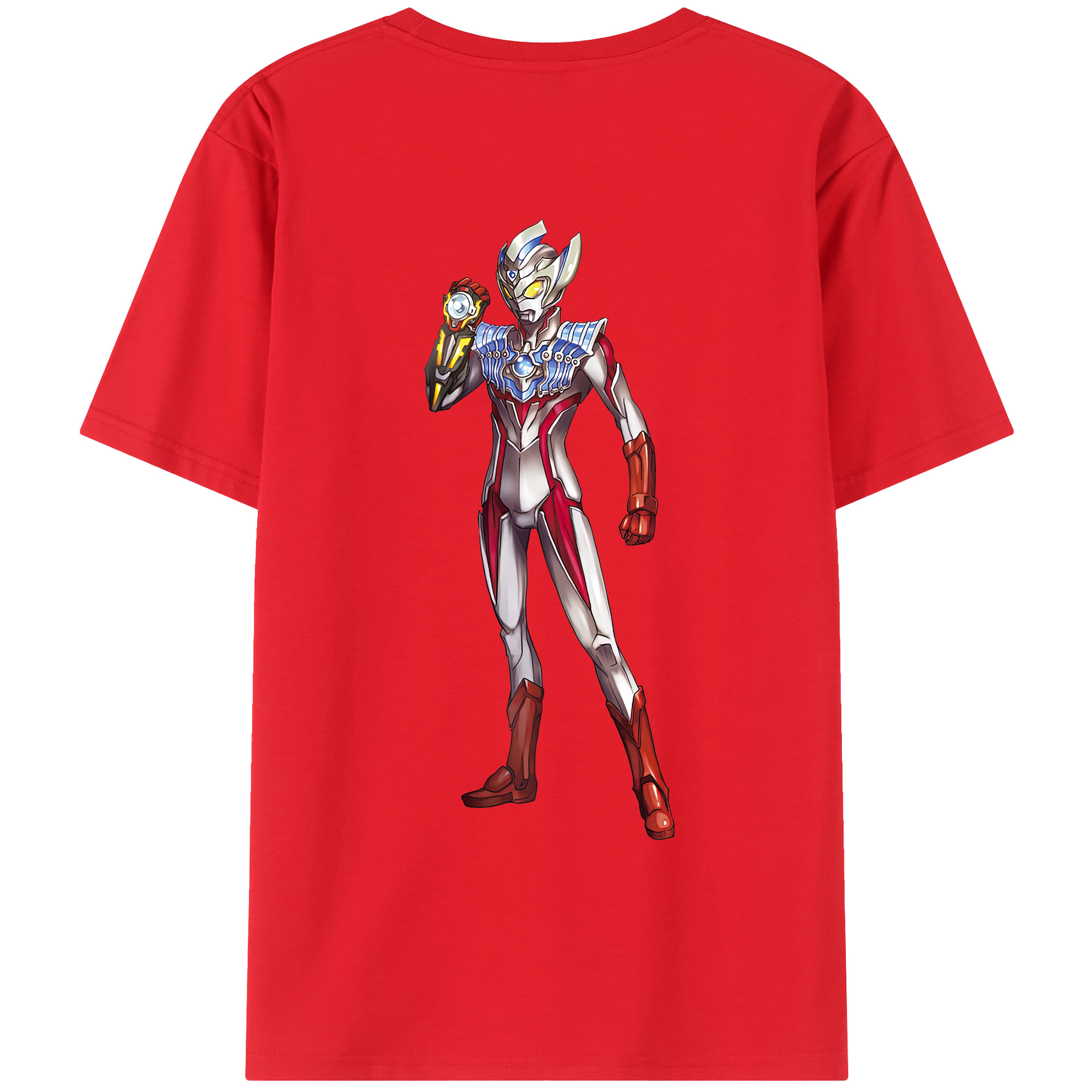 （画像用） ウルトラマン Ultraman 綿100％ メンズ半袖Tシャツ（バックプリント） 通気性