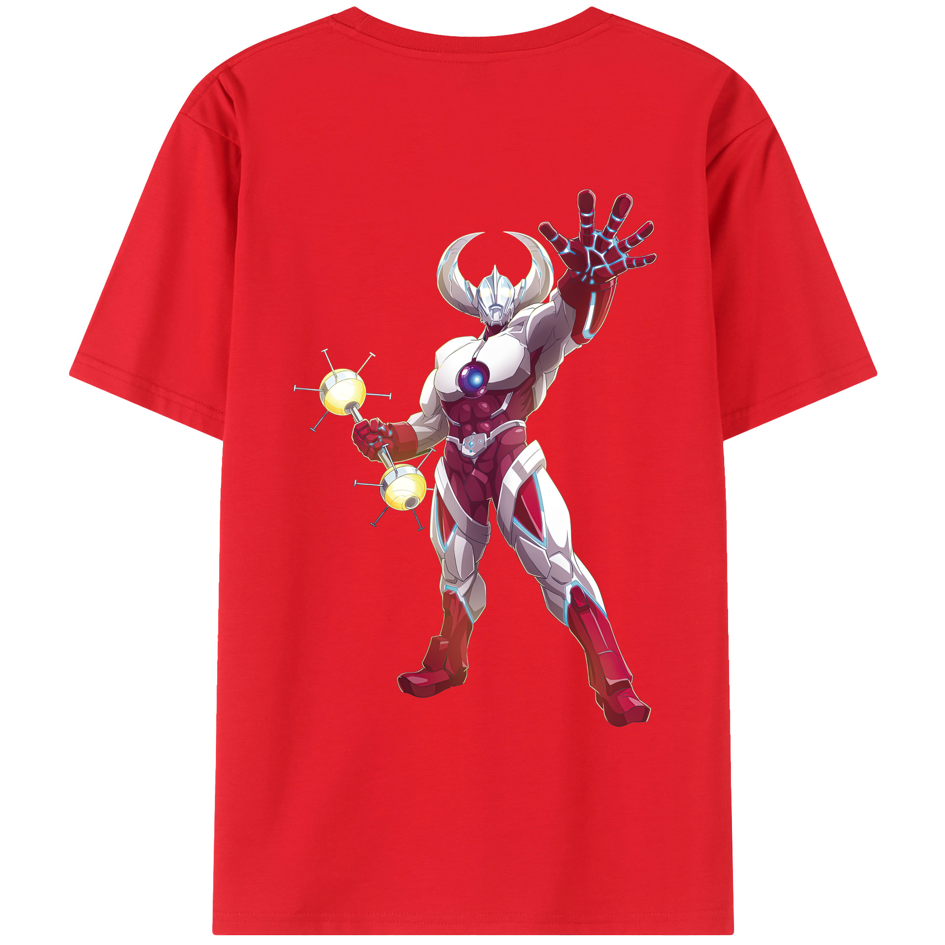 （画像用） ウルトラマン Ultraman 綿100％ メンズ半袖Tシャツ（バックプリント） 通気性