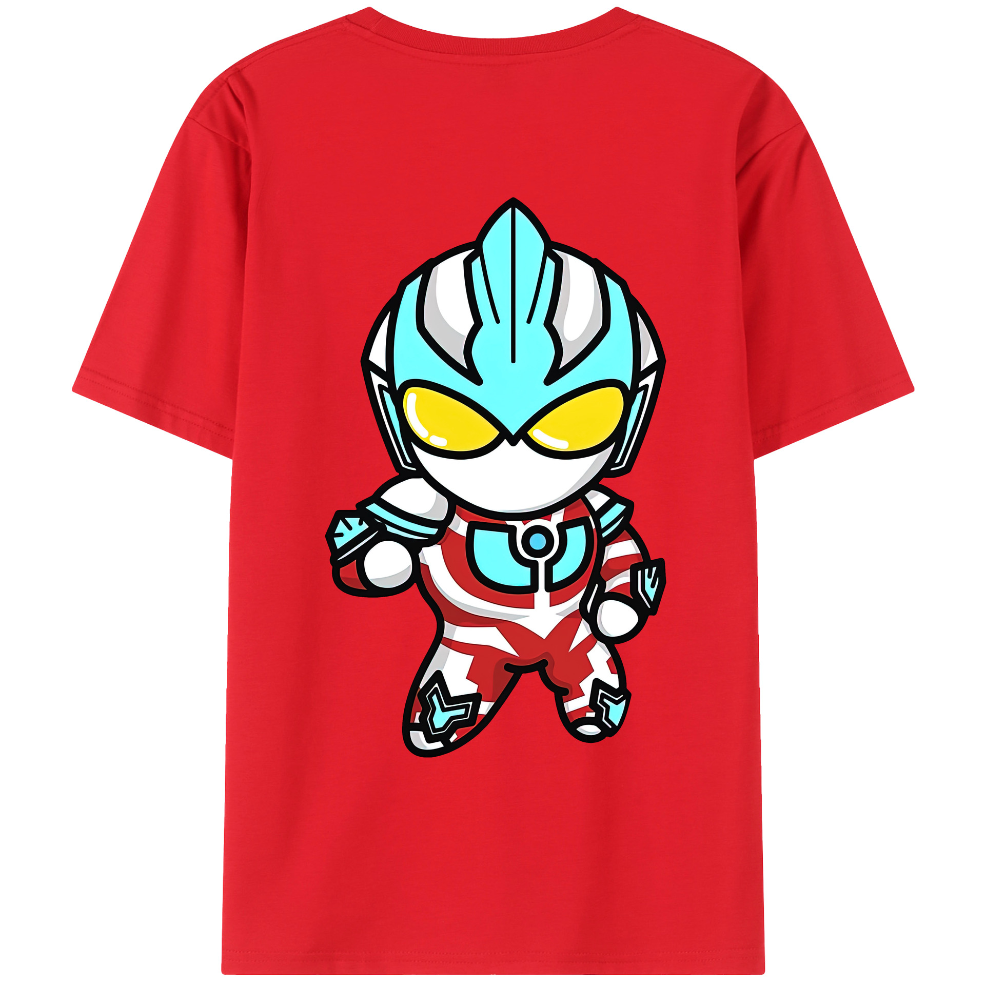 （画像用） ウルトラマン Ultraman 綿100％ メンズ半袖Tシャツ（バックプリント） 通気性