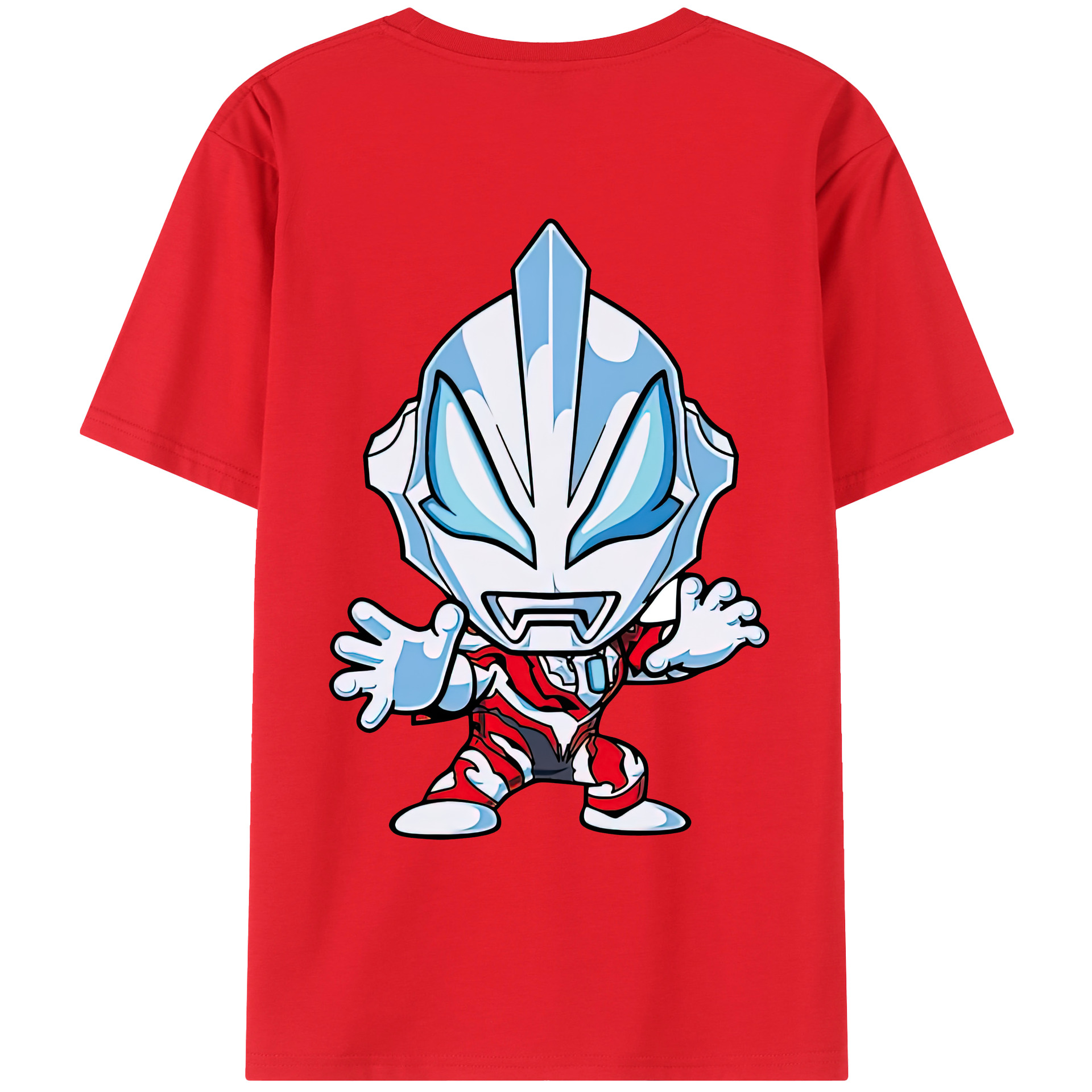 （画像用） ウルトラマン Ultraman 綿100％ メンズ半袖Tシャツ（バックプリント） 通気性