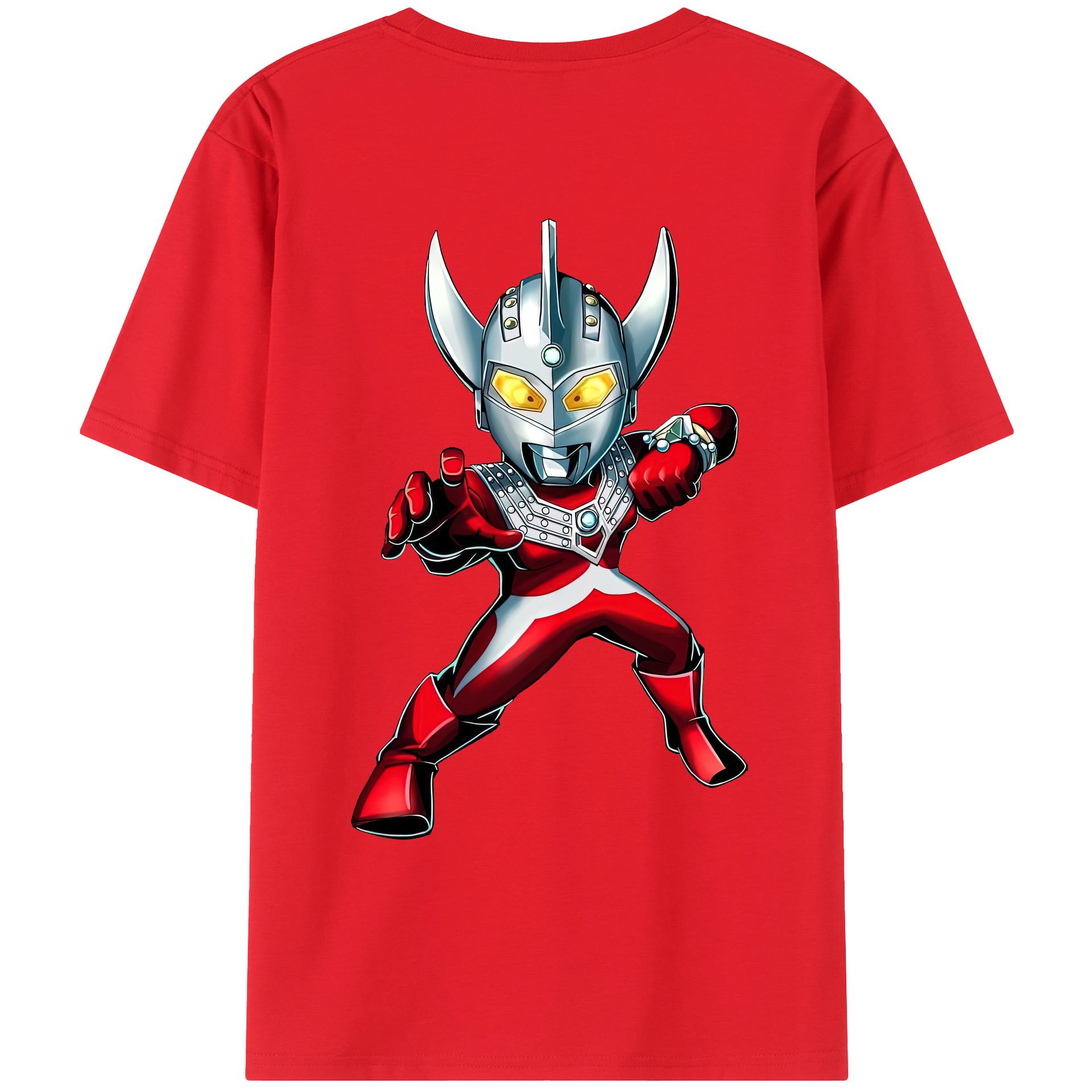 （画像用） ウルトラマン Ultraman 綿100％ メンズ半袖Tシャツ（バックプリント） 通気性