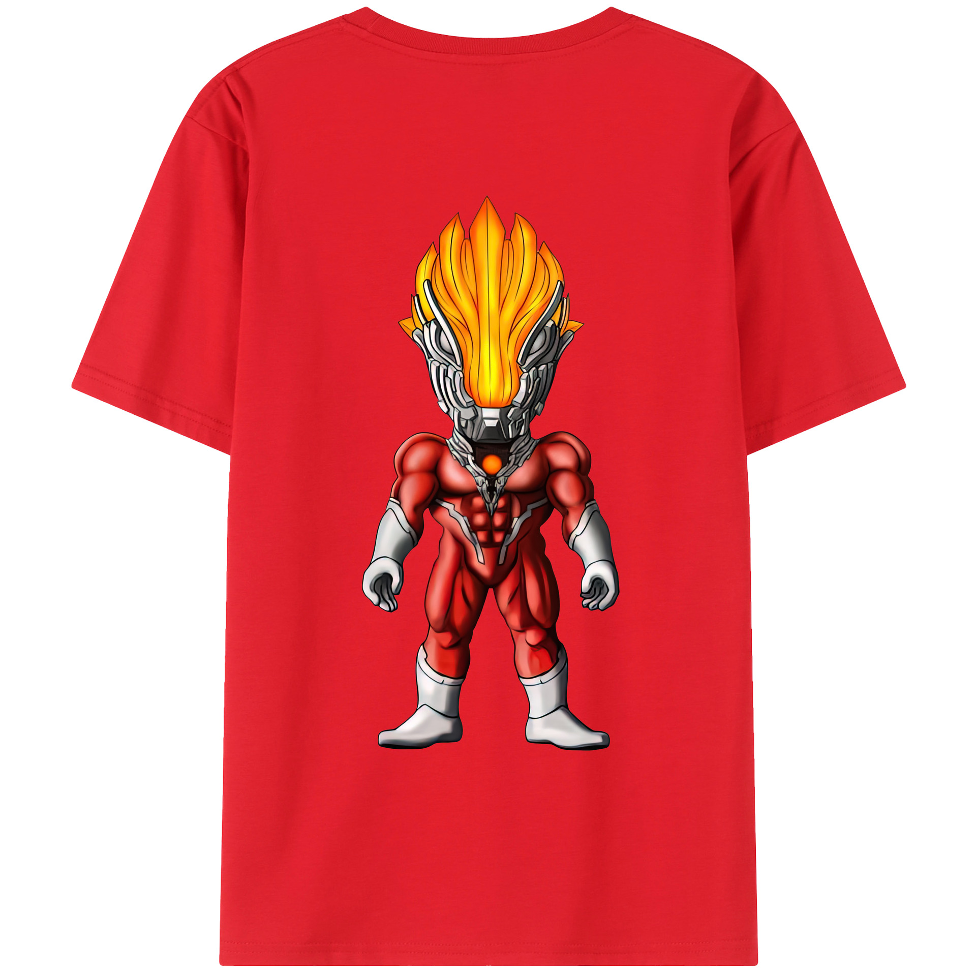 （画像用） ウルトラマン Ultraman 綿100％ メンズ半袖Tシャツ（バックプリント） 通気性