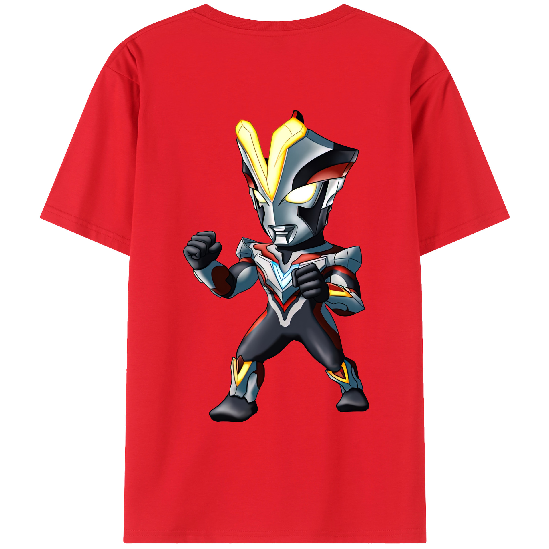 （画像用） ウルトラマン Ultraman 綿100％ メンズ半袖Tシャツ（バックプリント） 通気性