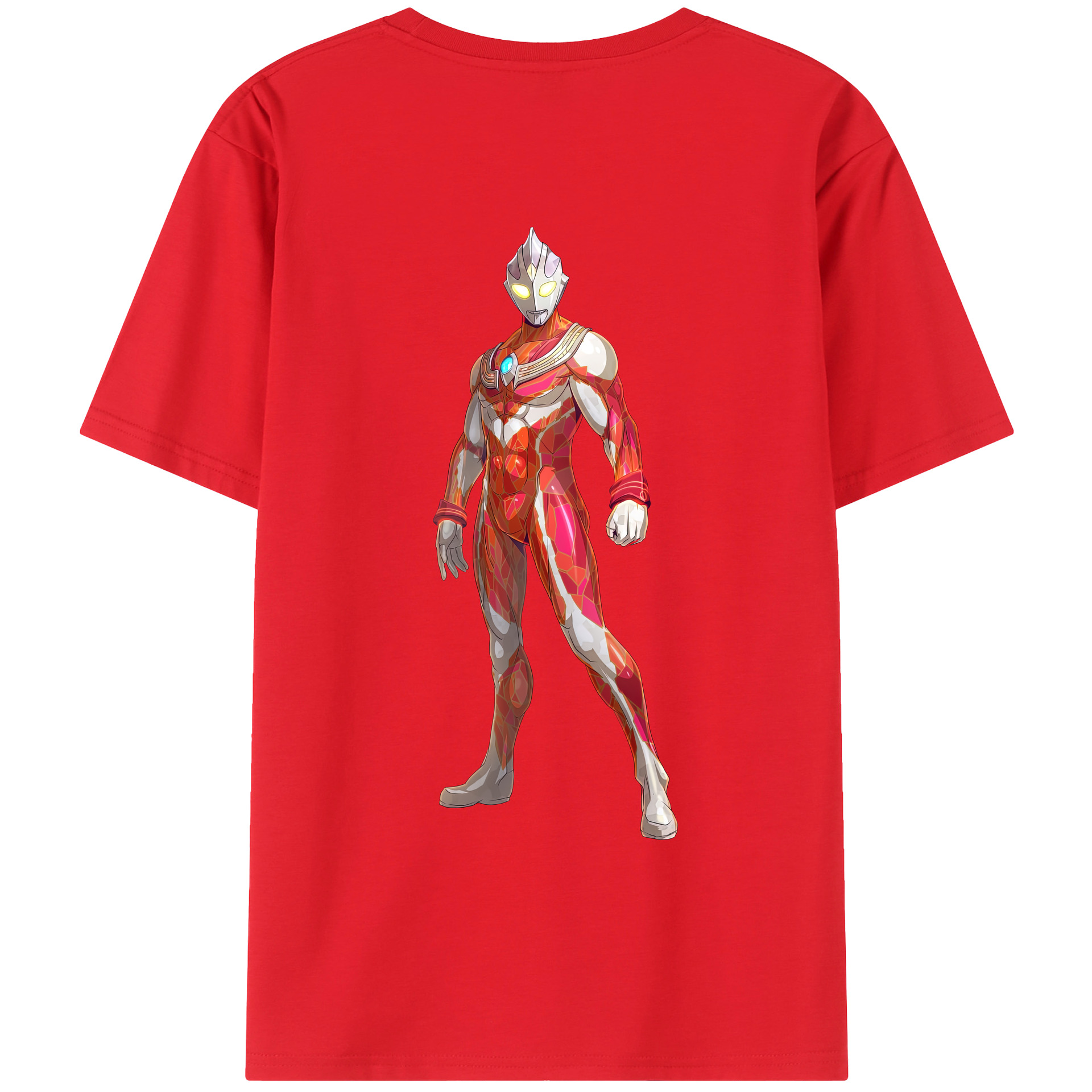 （画像用） ウルトラマン Ultraman 綿100％ メンズ半袖Tシャツ（バックプリント） 通気性