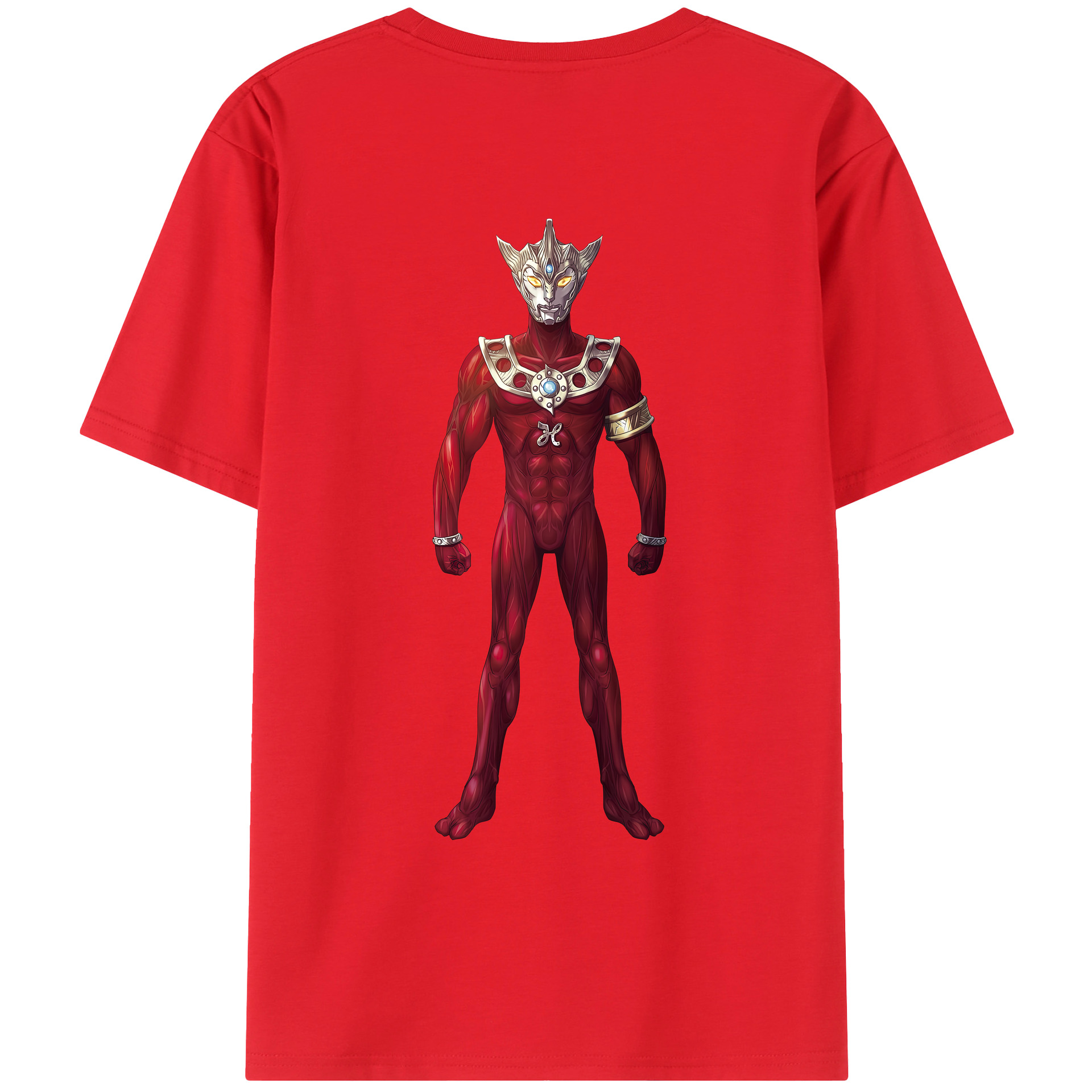 （画像用） ウルトラマン Ultraman 綿100％ メンズ半袖Tシャツ（バックプリント） 通気性