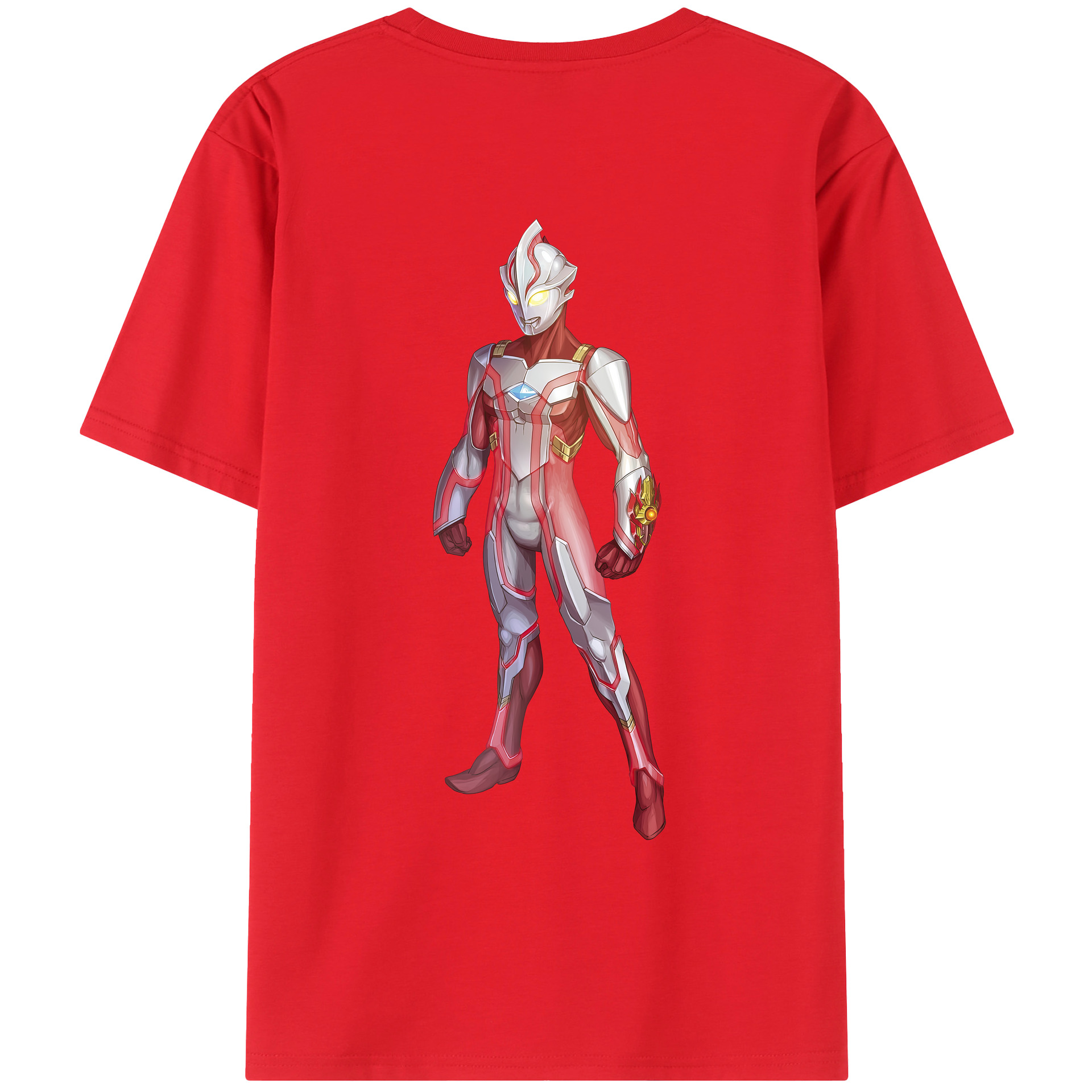 （画像用） ウルトラマン Ultraman 綿100％ メンズ半袖Tシャツ（バックプリント） 通気性