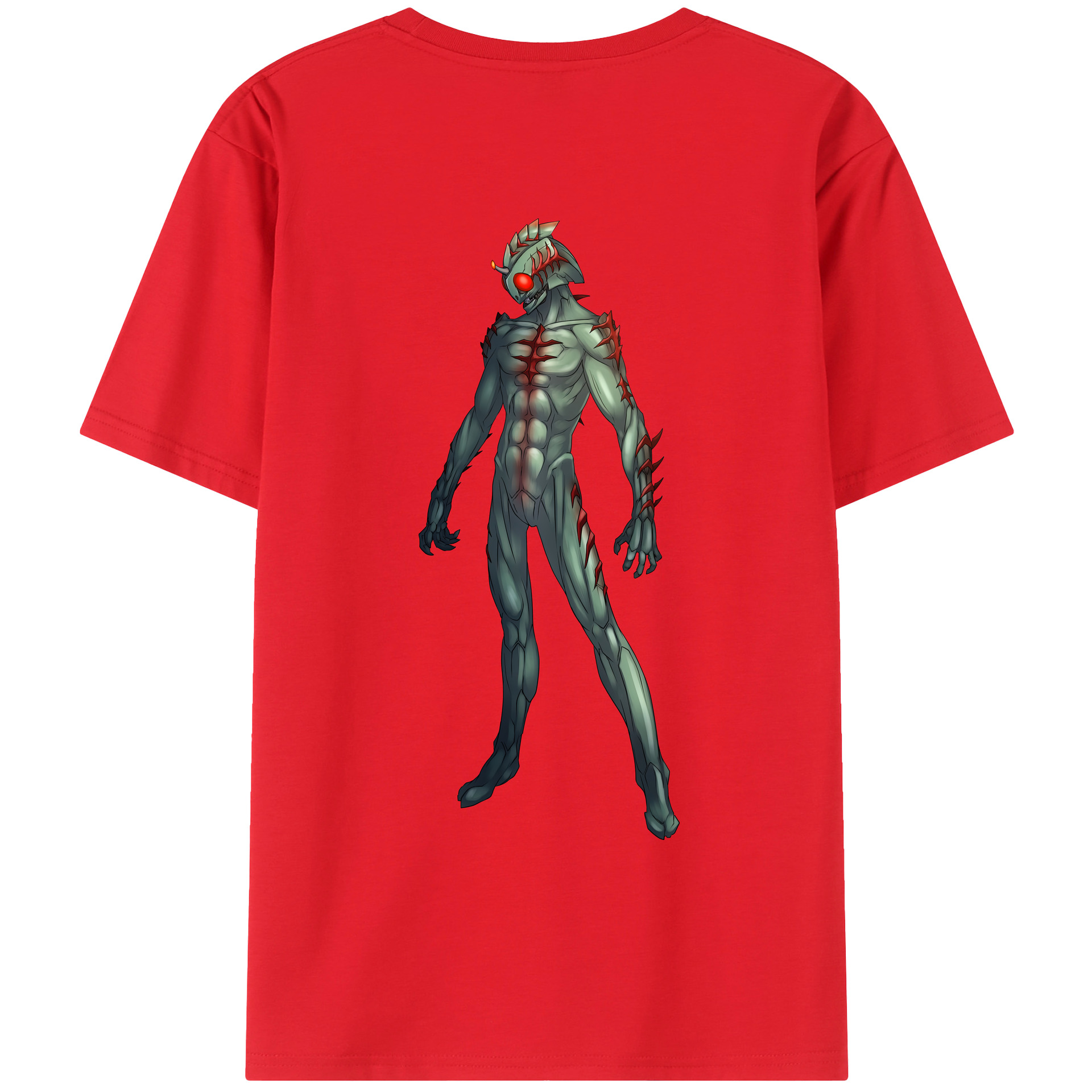 （画像用） ウルトラマン Ultraman 綿100％ メンズ半袖Tシャツ（バックプリント） 通気性