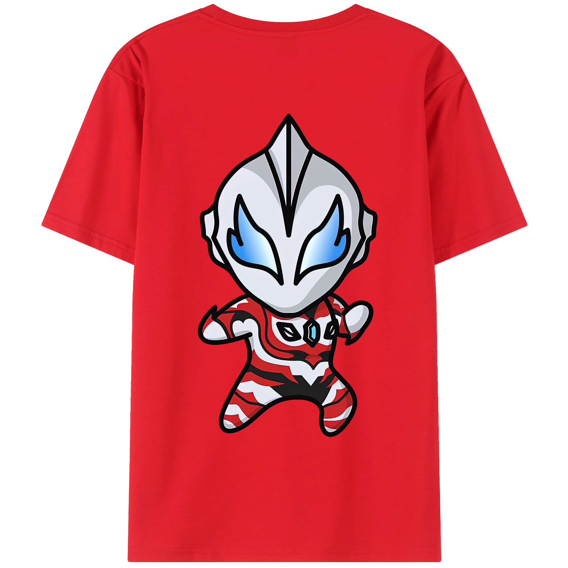 （画像用） ウルトラマン Ultraman 綿100％ メンズ半袖Tシャツ（バックプリント） 通気性