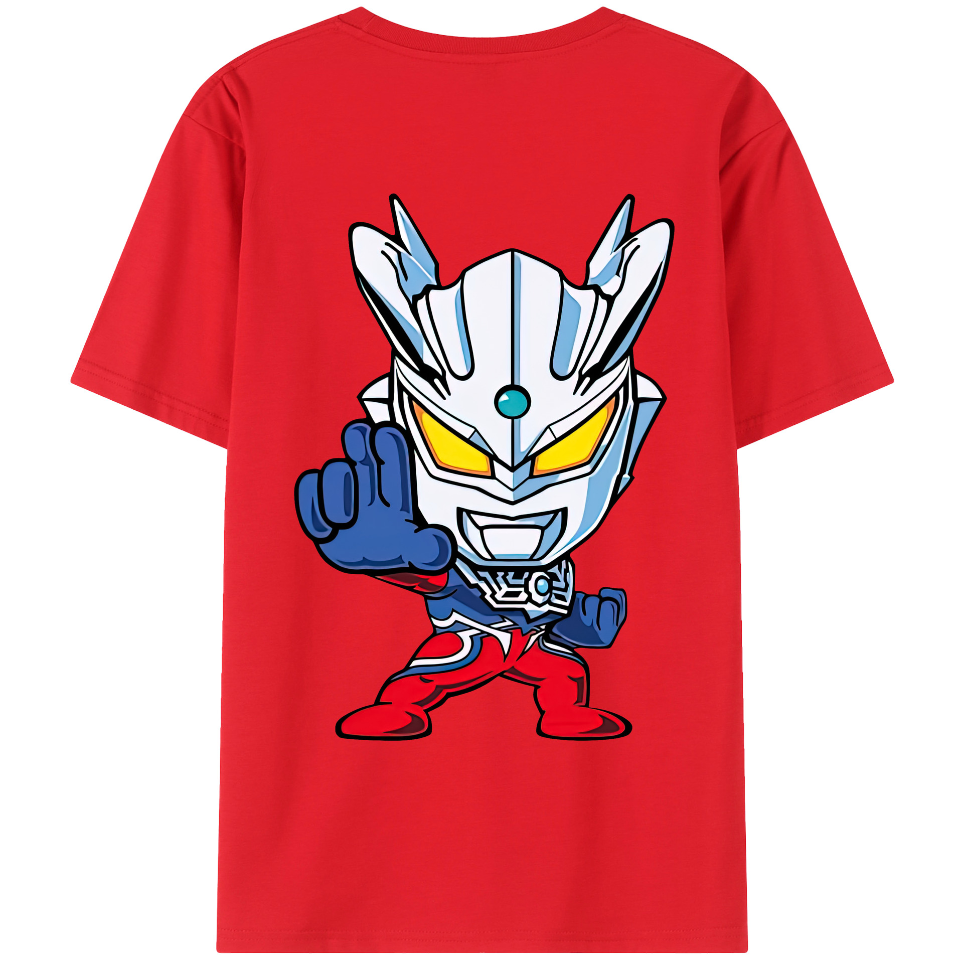 （画像用） ウルトラマン Ultraman 綿100％ メンズ半袖Tシャツ（バックプリント） 通気性