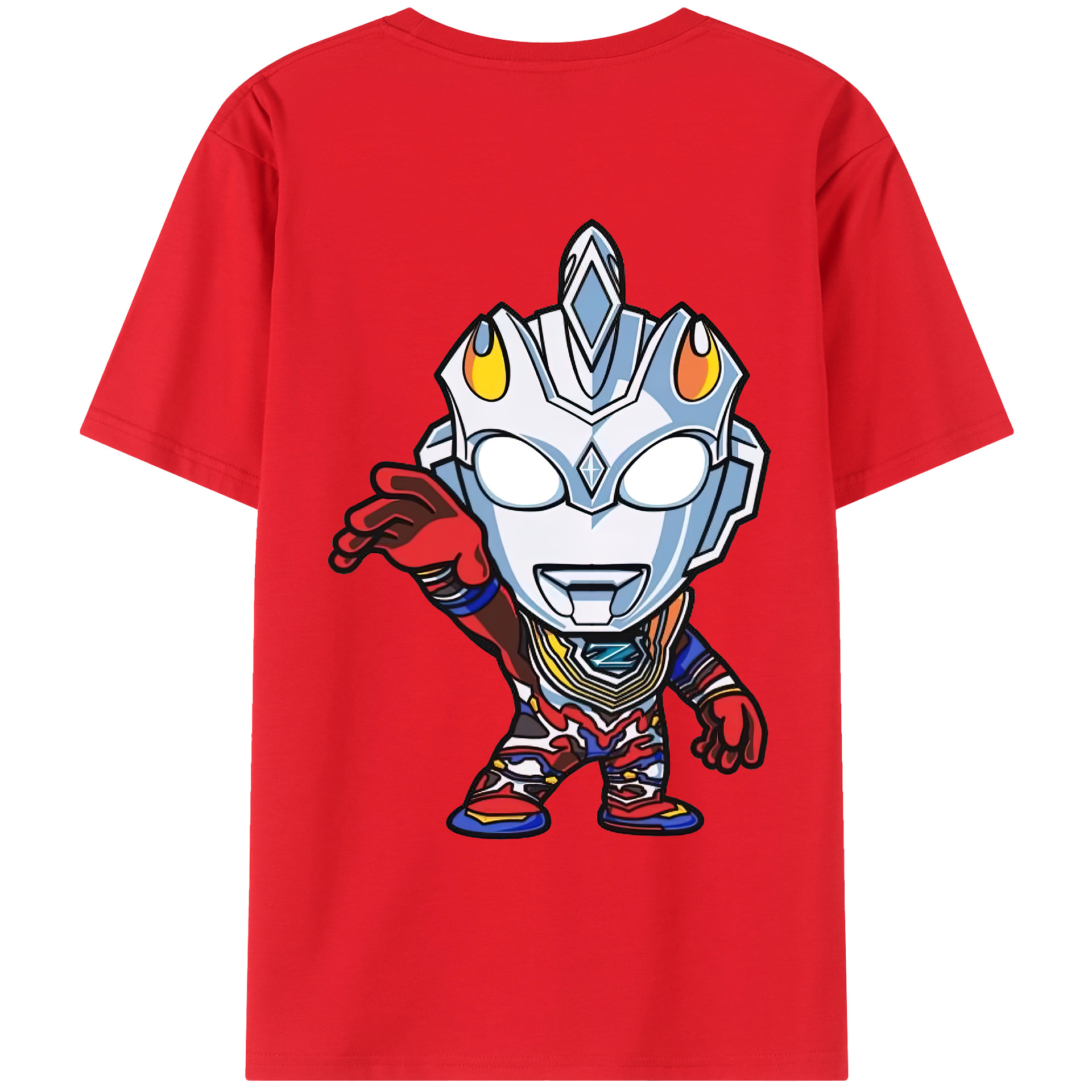 （画像用） ウルトラマン Ultraman 綿100％ メンズ半袖Tシャツ（バックプリント） 通気性