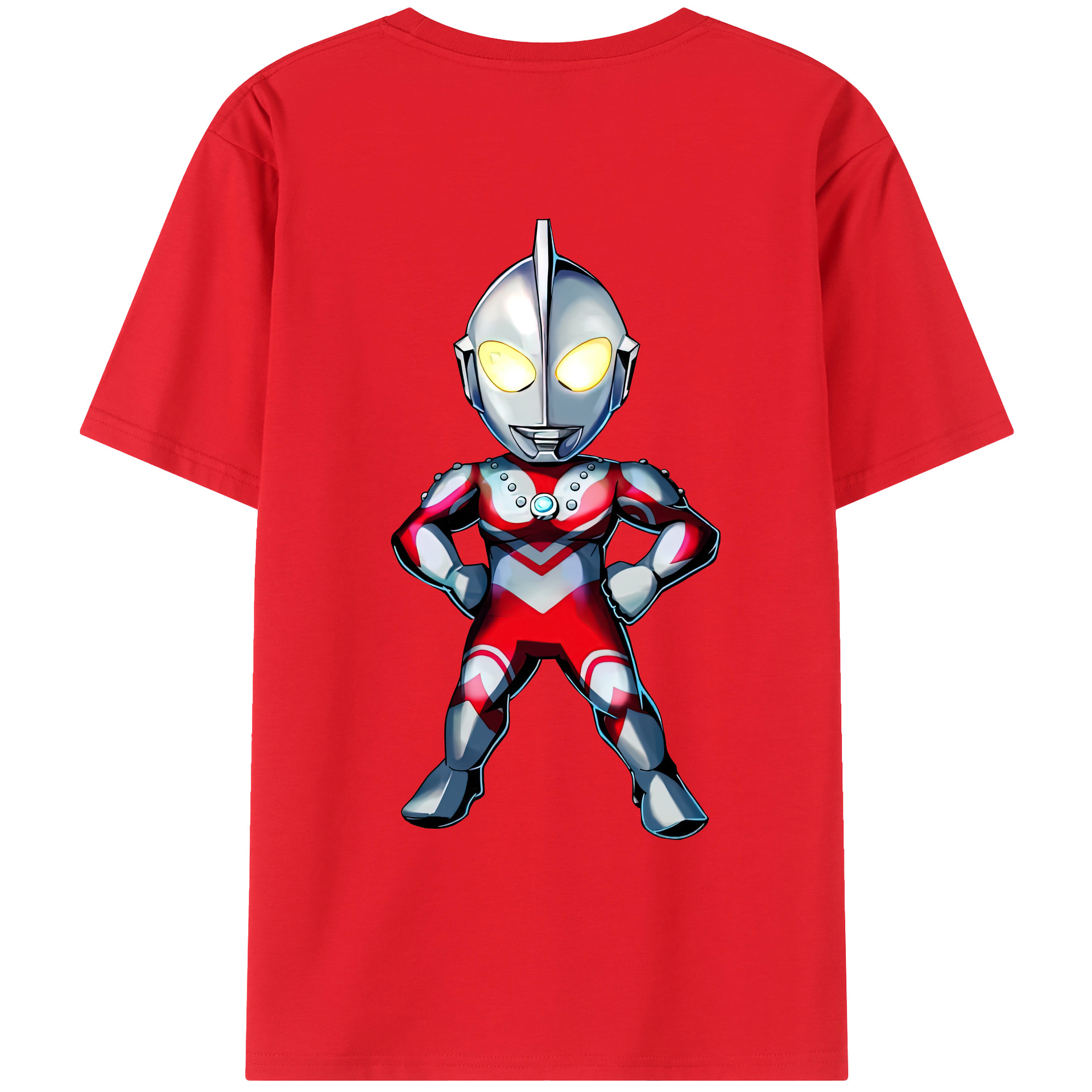 （画像用） ウルトラマン Ultraman 綿100％ メンズ半袖Tシャツ（バックプリント） 通気性