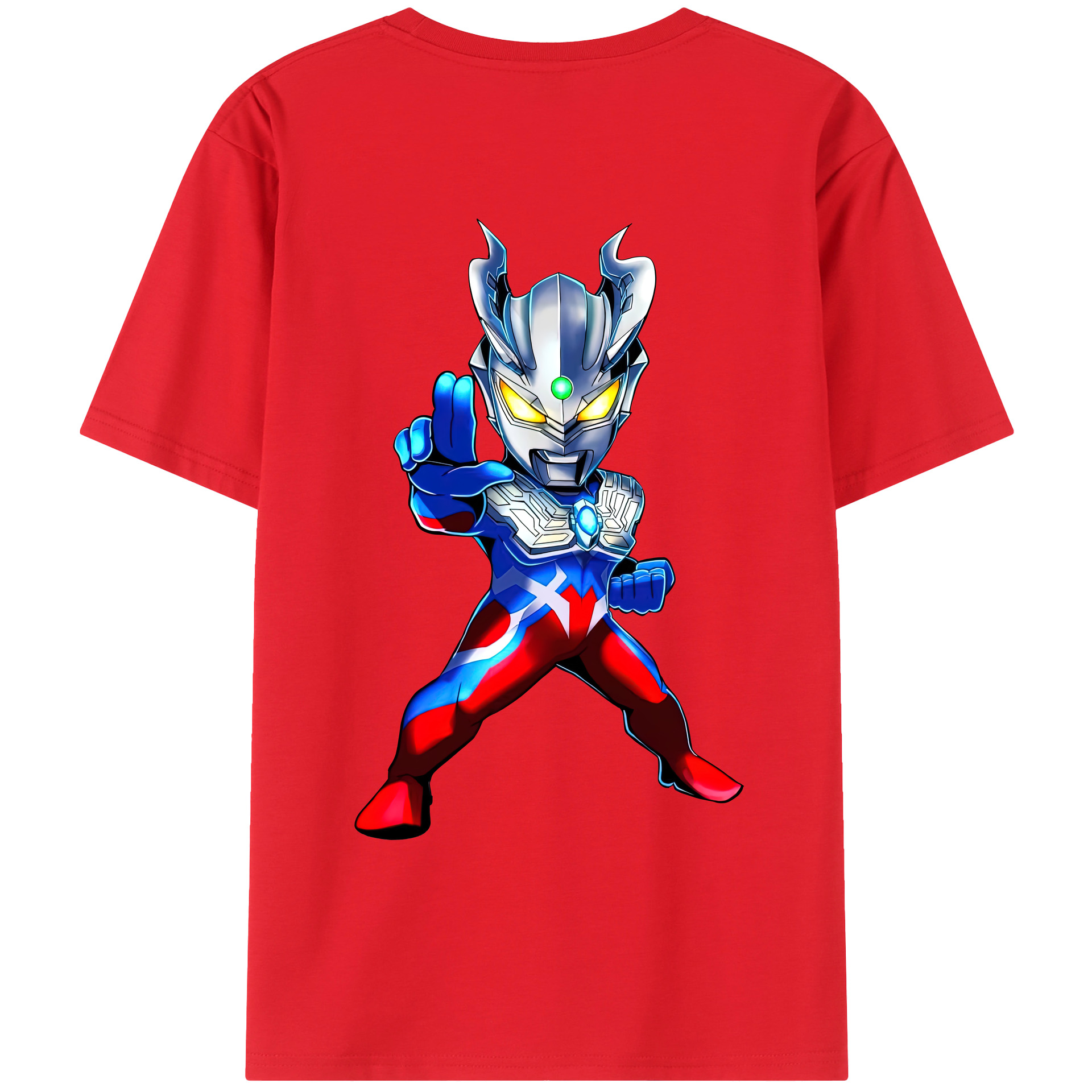 （画像用） ウルトラマン Ultraman 綿100％ メンズ半袖Tシャツ（バックプリント） 通気性