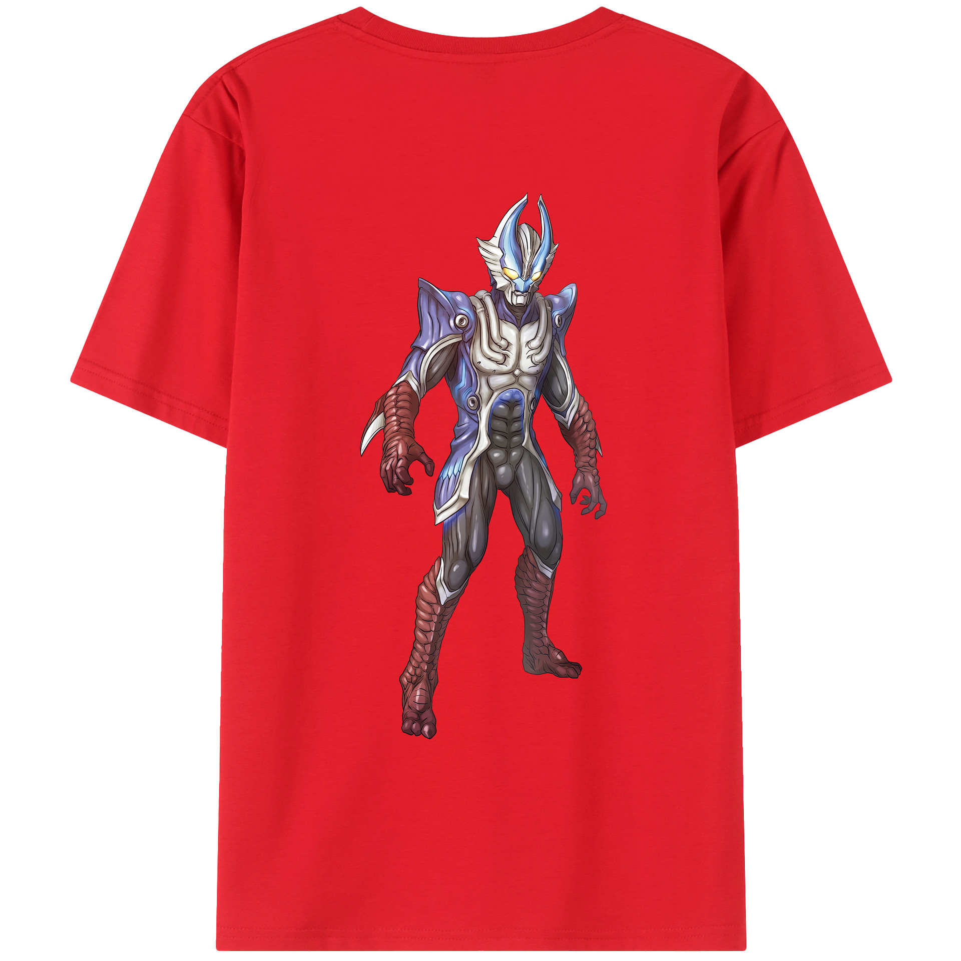 （画像用） ウルトラマン Ultraman 綿100％ メンズ半袖Tシャツ（バックプリント） 通気性