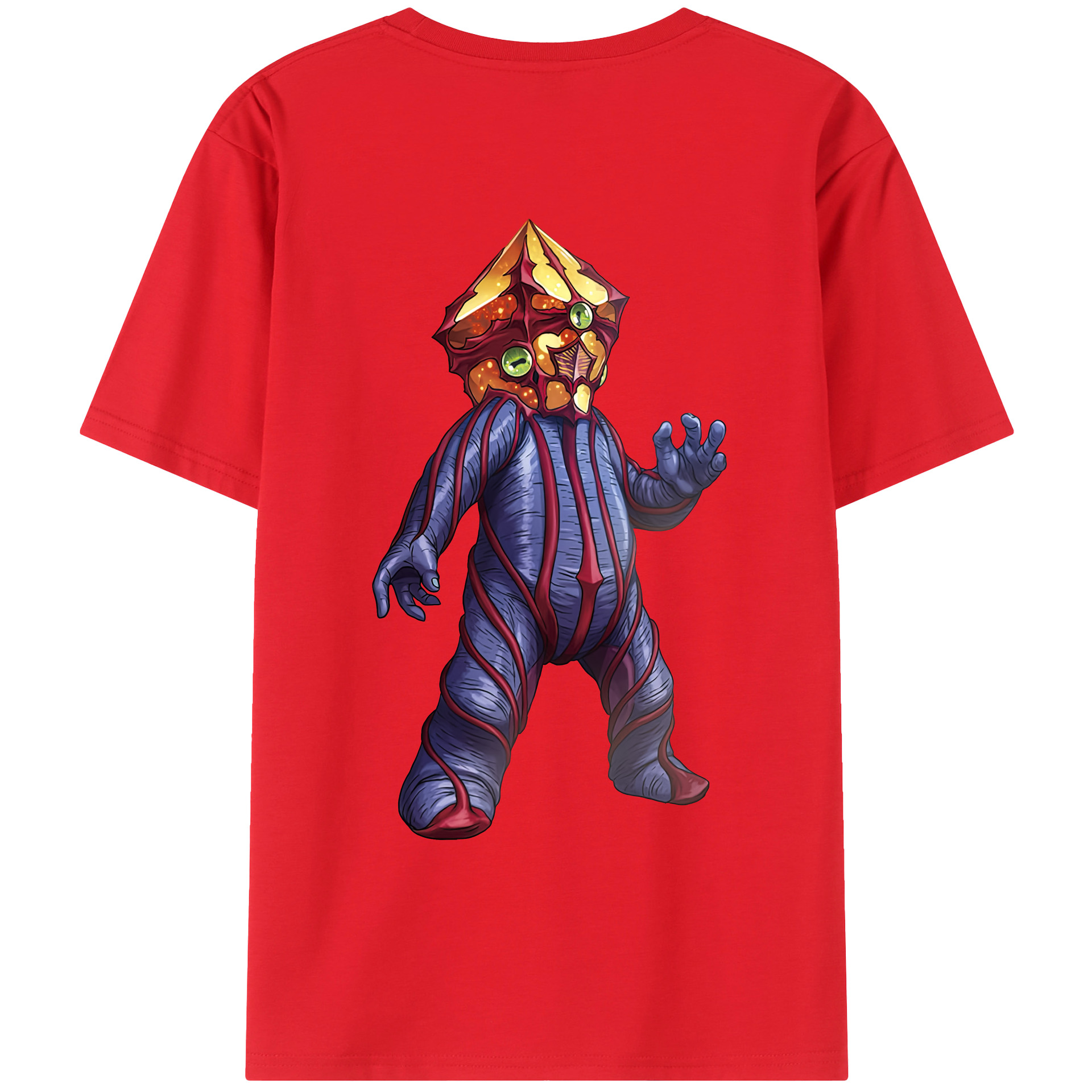 （画像用） ウルトラマン Ultraman 綿100％ メンズ半袖Tシャツ（バックプリント） 通気性