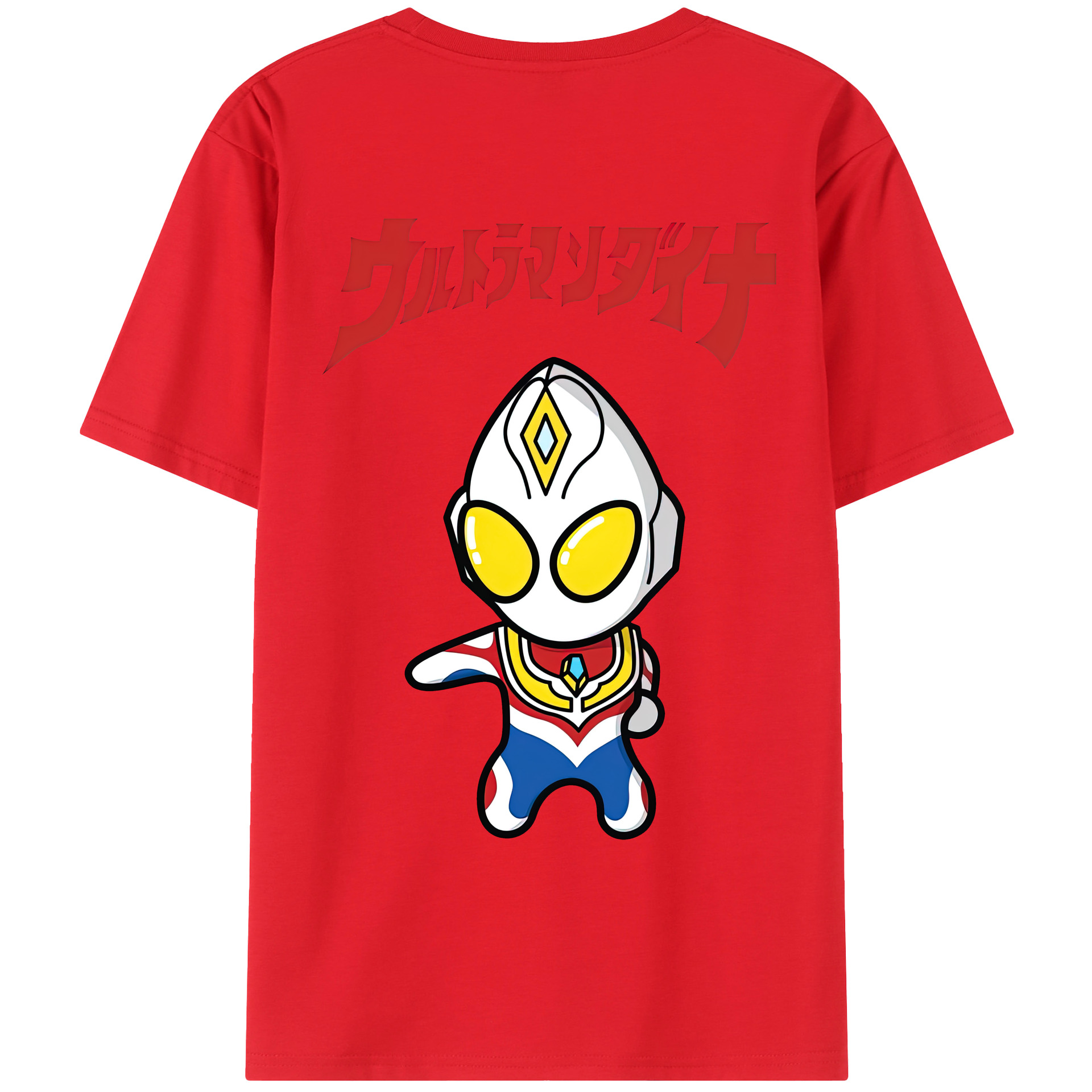 （画像用） ウルトラマン Ultraman 綿100％ メンズ半袖Tシャツ（バックプリント） 通気性