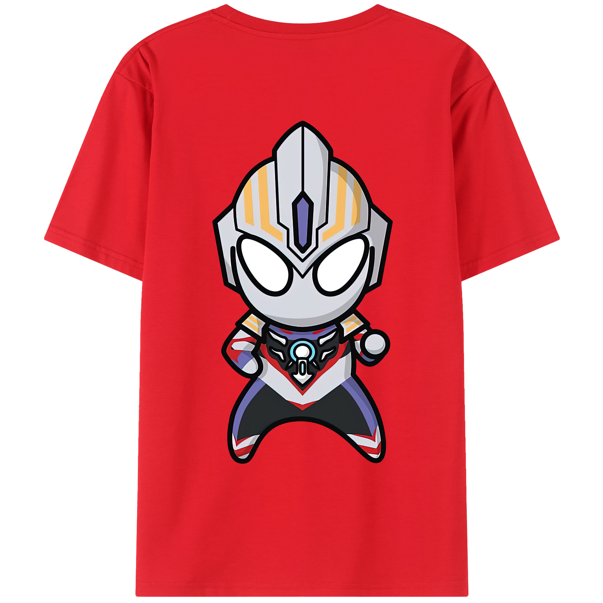 （画像用） ウルトラマン Ultraman 綿100％ メンズ半袖Tシャツ（バックプリント） 通気性
