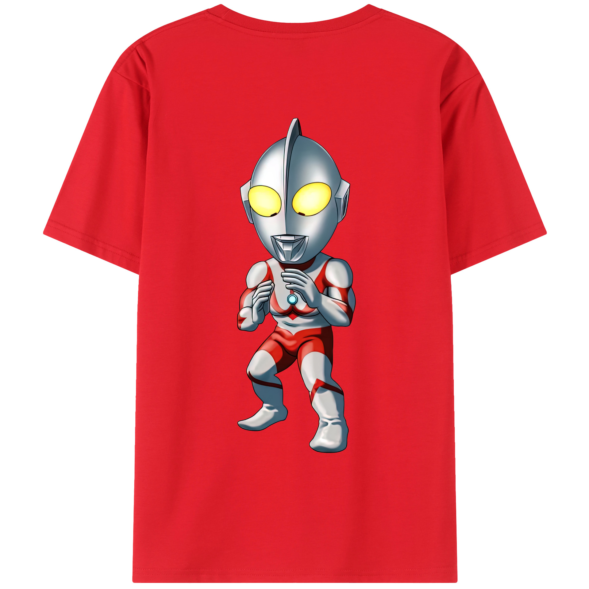 （画像用） ウルトラマン Ultraman 綿100％ メンズ半袖Tシャツ（バックプリント） 通気性