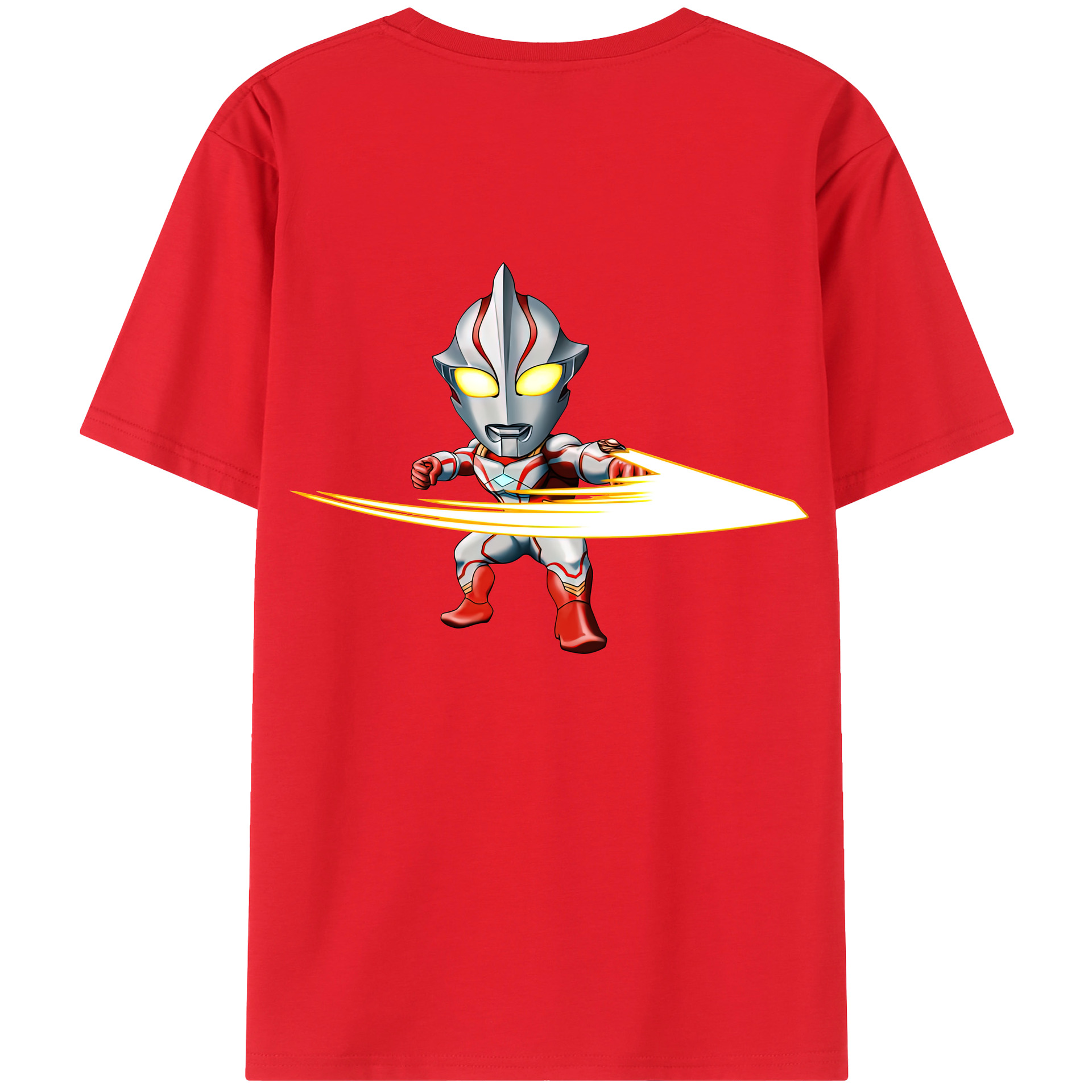 （画像用） ウルトラマン Ultraman 綿100％ メンズ半袖Tシャツ（バックプリント） 通気性