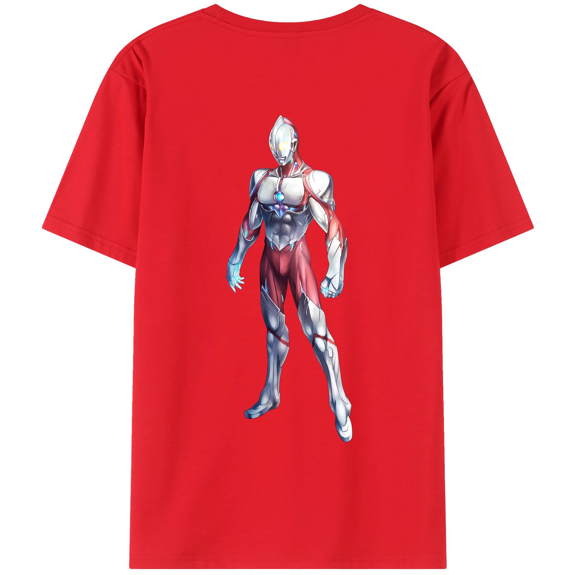 （画像用） ウルトラマン Ultraman 綿100％ メンズ半袖Tシャツ（バックプリント） 通気性