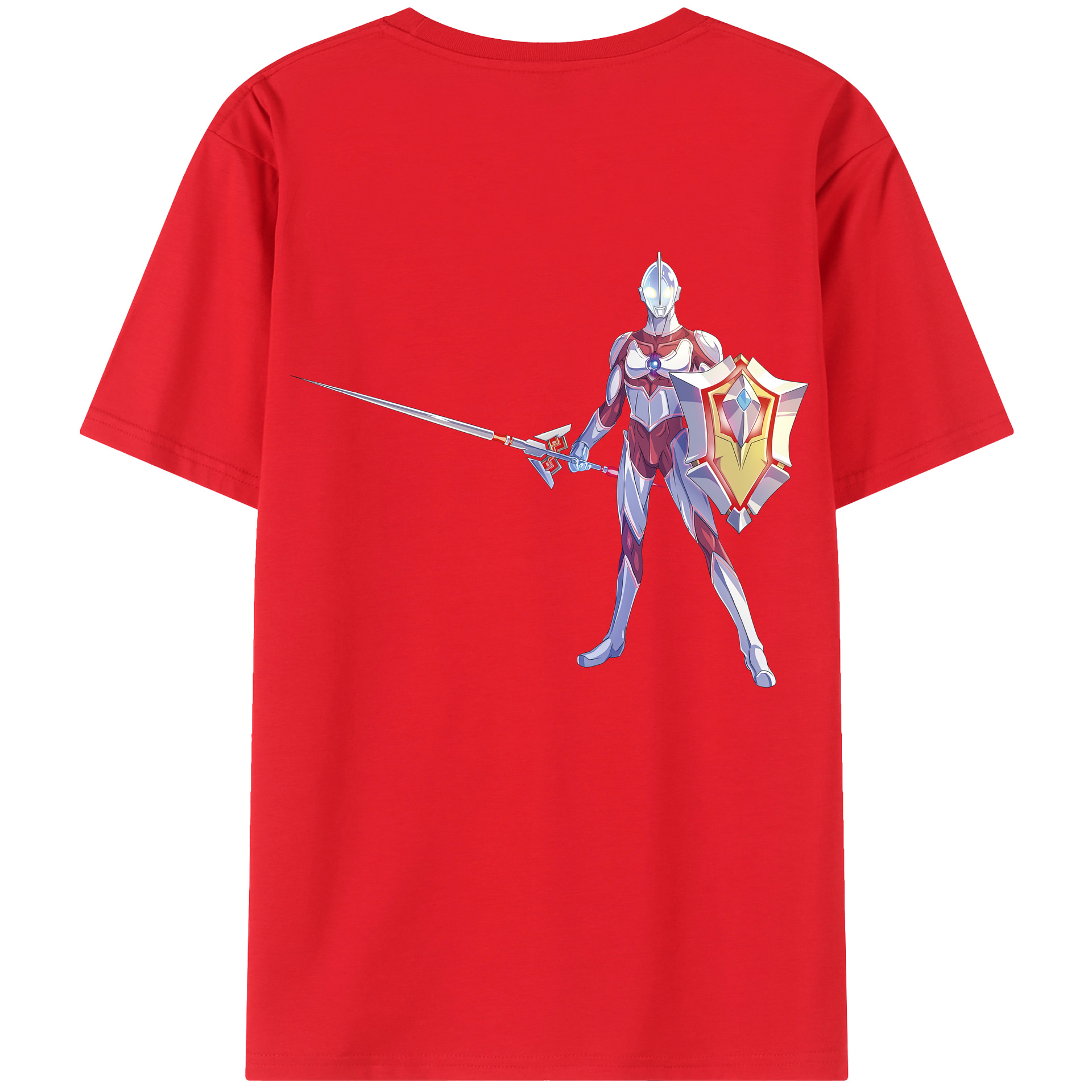 （画像用） ウルトラマン Ultraman 綿100％ メンズ半袖Tシャツ（バックプリント） 通気性