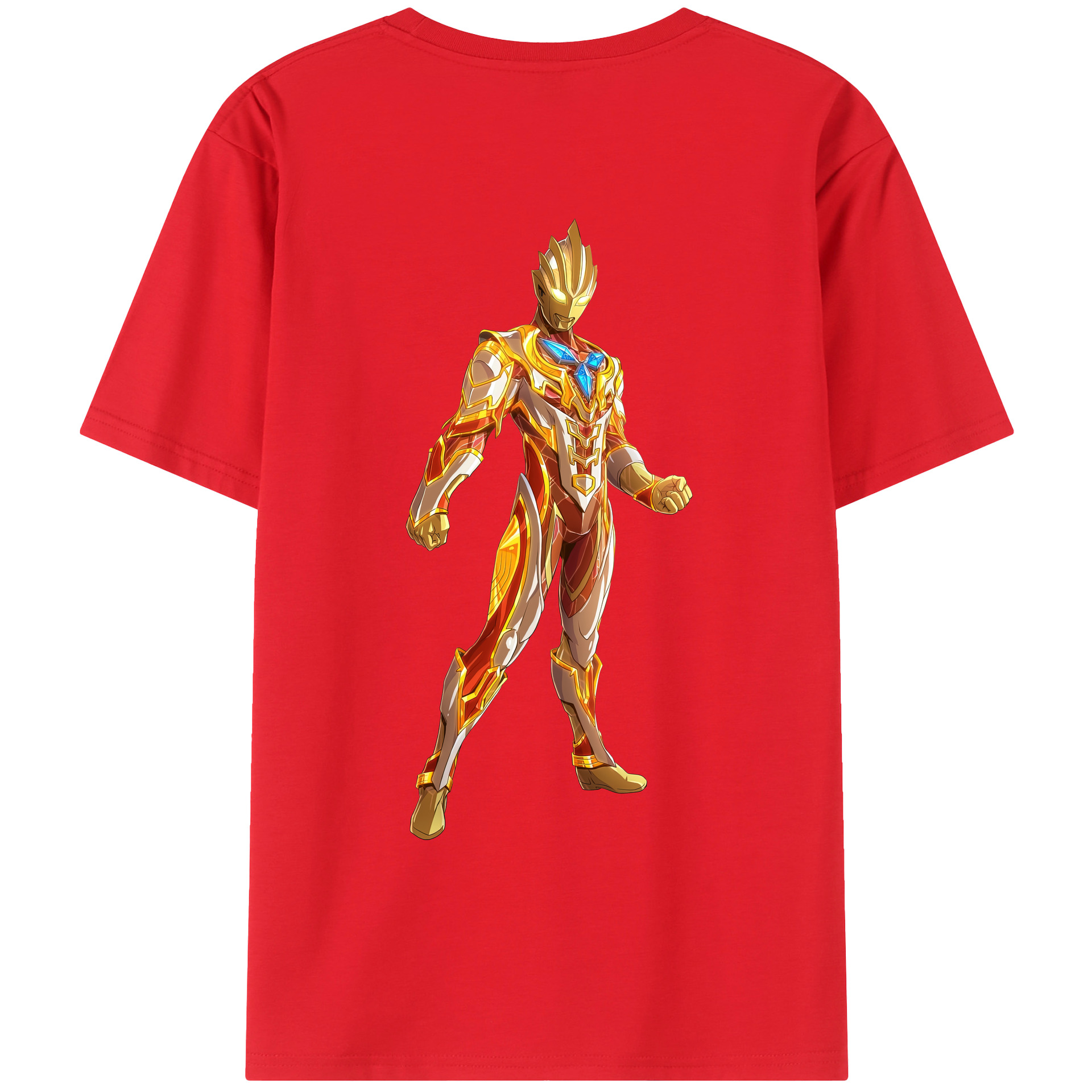 （画像用） ウルトラマン Ultraman 綿100％ メンズ半袖Tシャツ（バックプリント） 通気性