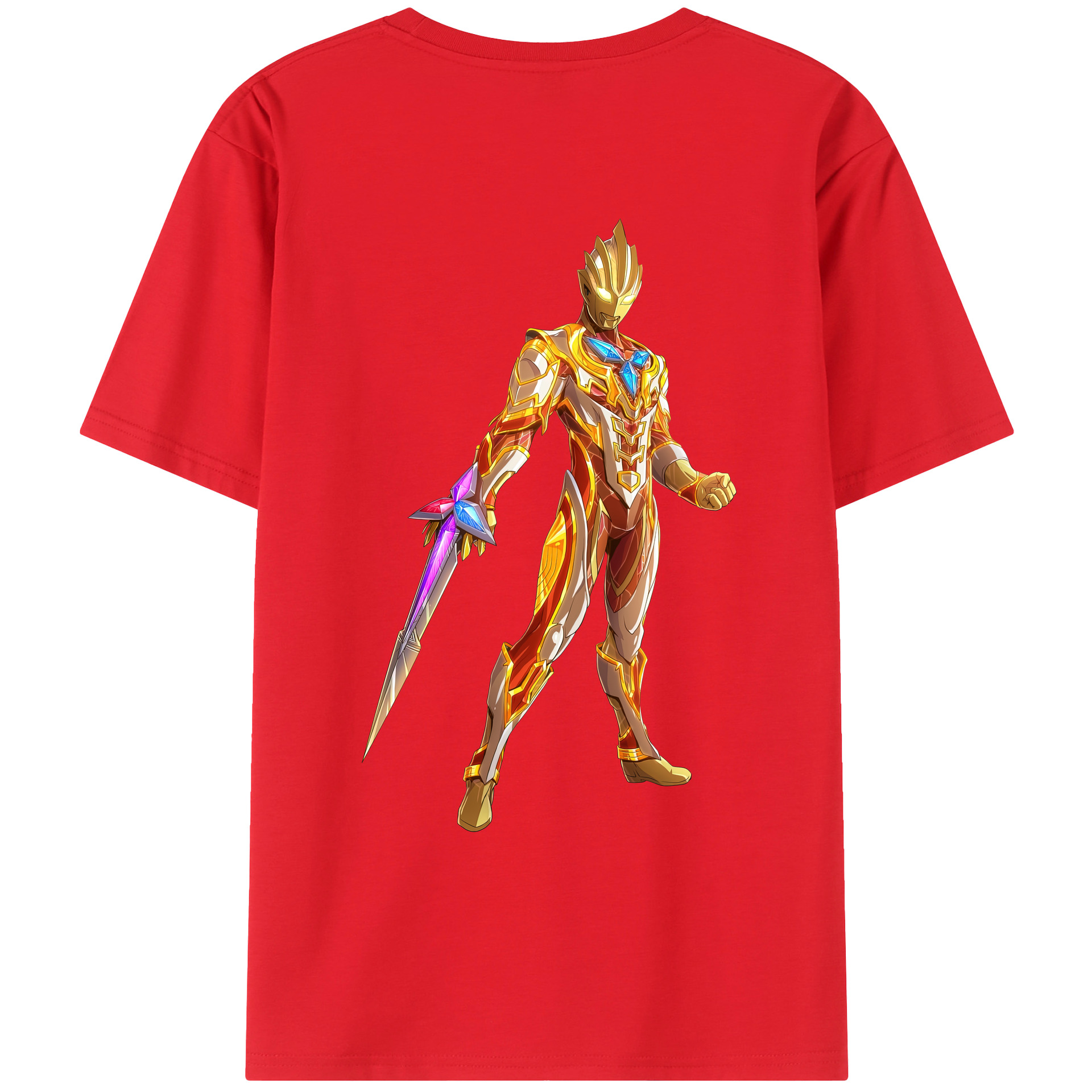 （画像用） ウルトラマン Ultraman 綿100％ メンズ半袖Tシャツ（バックプリント） 通気性