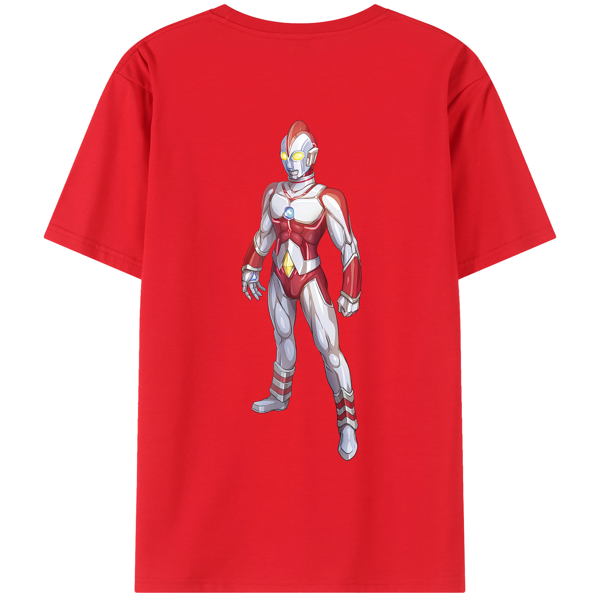 （画像用） ウルトラマン Ultraman 綿100％ メンズ半袖Tシャツ（バックプリント） 通気性