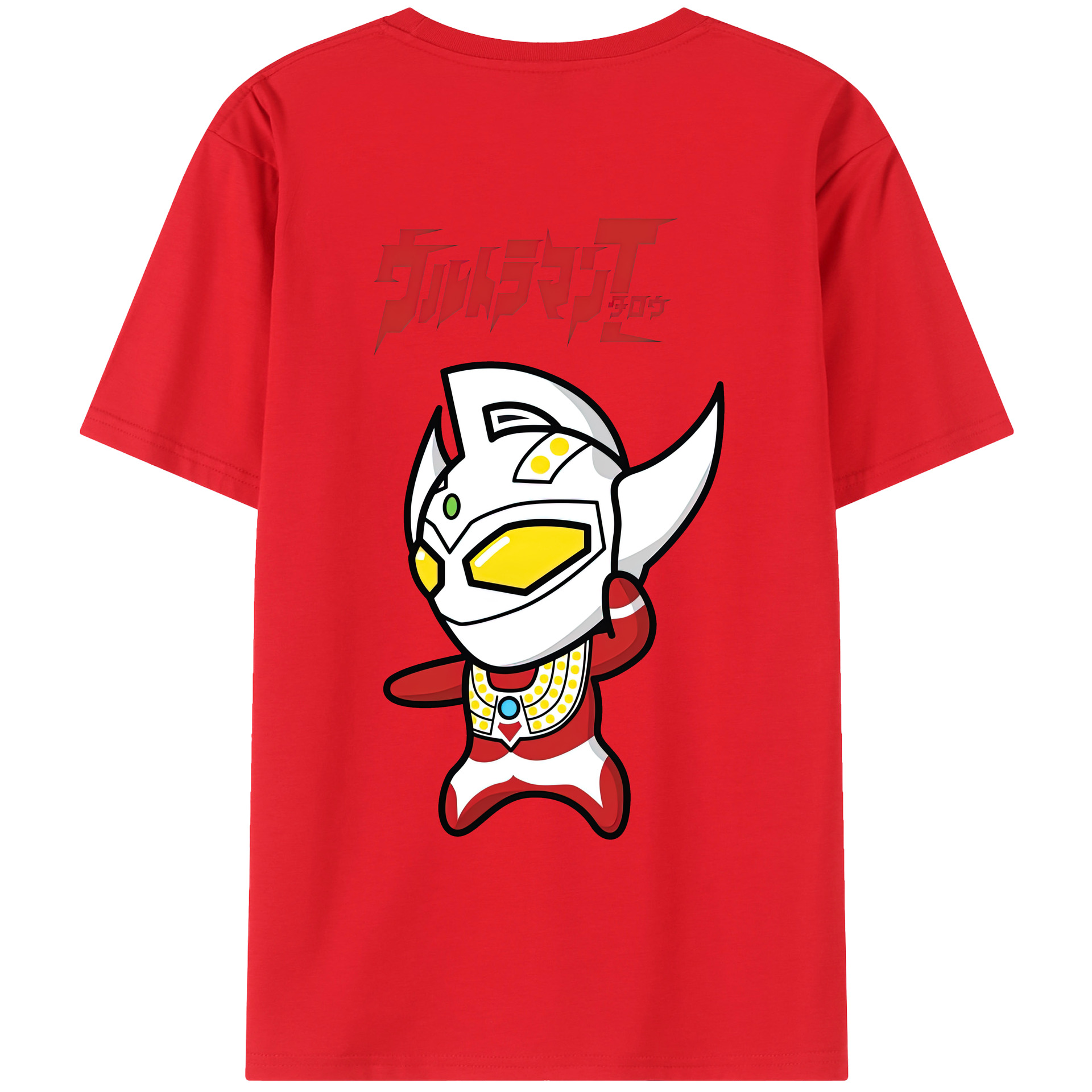 （画像用） ウルトラマン Ultraman 綿100％ メンズ半袖Tシャツ（バックプリント） 通気性