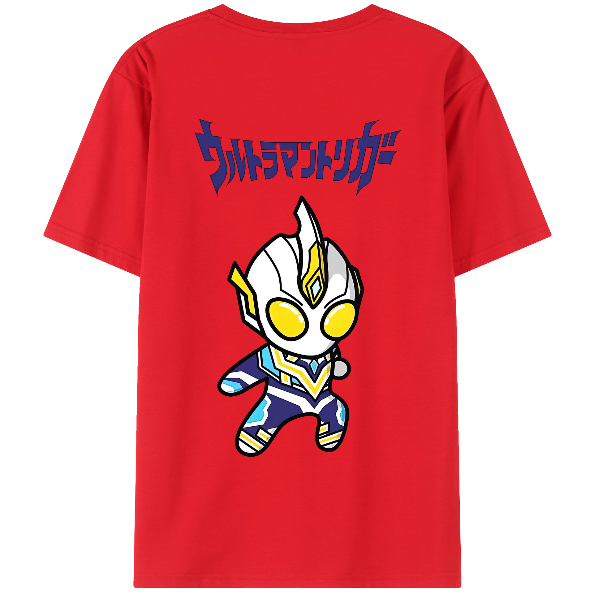 （画像用） ウルトラマン Ultraman 綿100％ メンズ半袖Tシャツ（バックプリント） 通気性