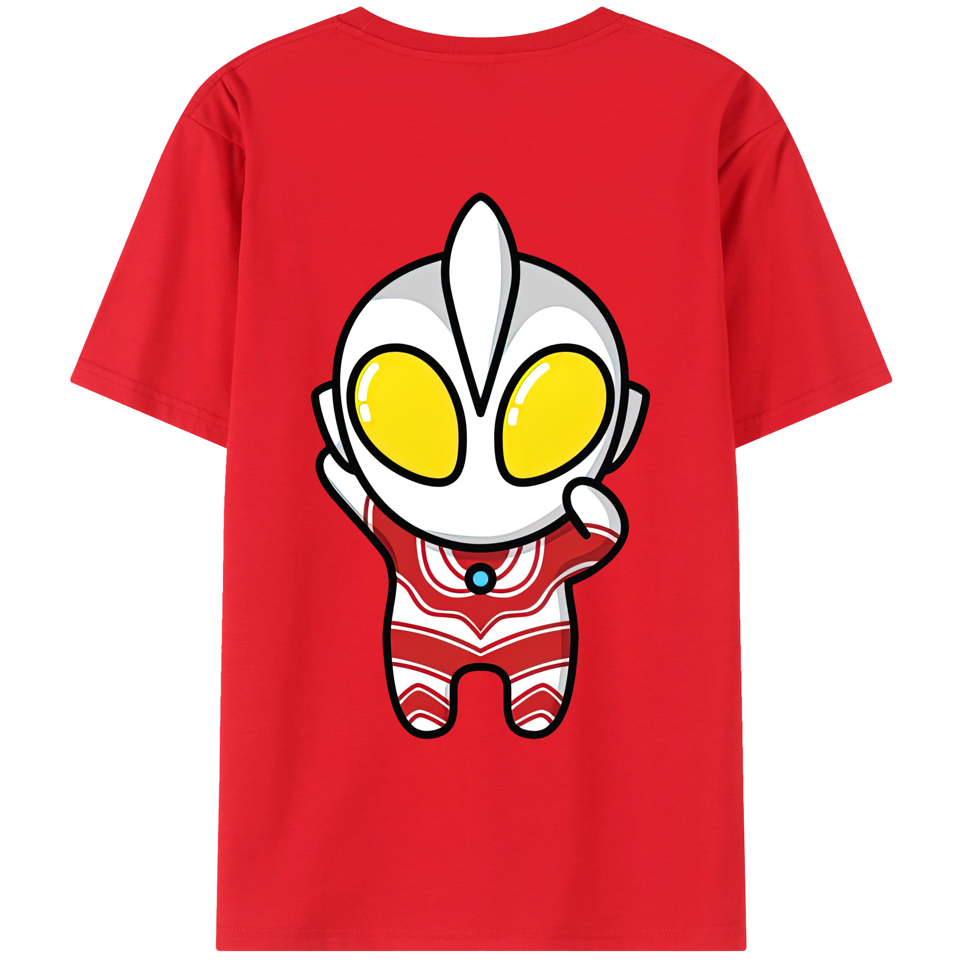 （画像用） ウルトラマン Ultraman 綿100％ メンズ半袖Tシャツ（バックプリント） 通気性