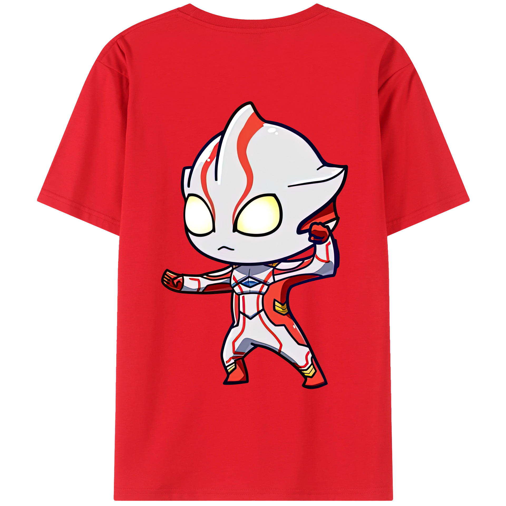 （画像用） ウルトラマン Ultraman 綿100％ メンズ半袖Tシャツ（バックプリント） 通気性