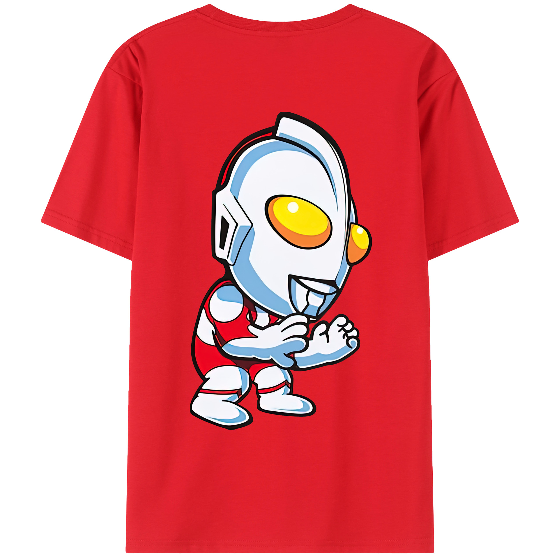 （画像用） ウルトラマン Ultraman 綿100％ メンズ半袖Tシャツ（バックプリント） 通気性