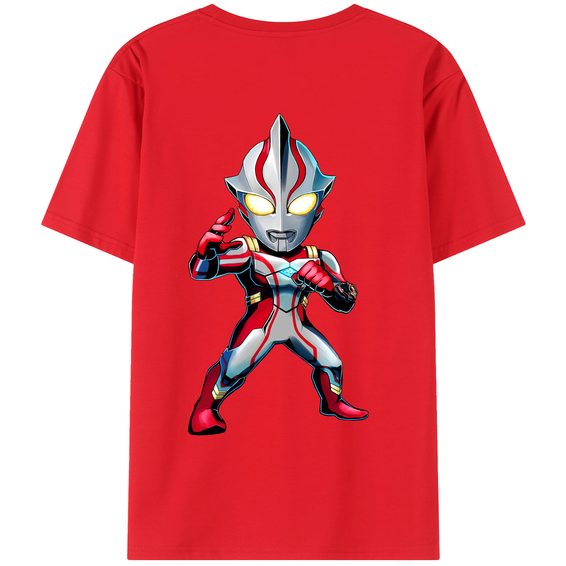 （画像用） ウルトラマン Ultraman 綿100％ メンズ半袖Tシャツ（バックプリント） 通気性