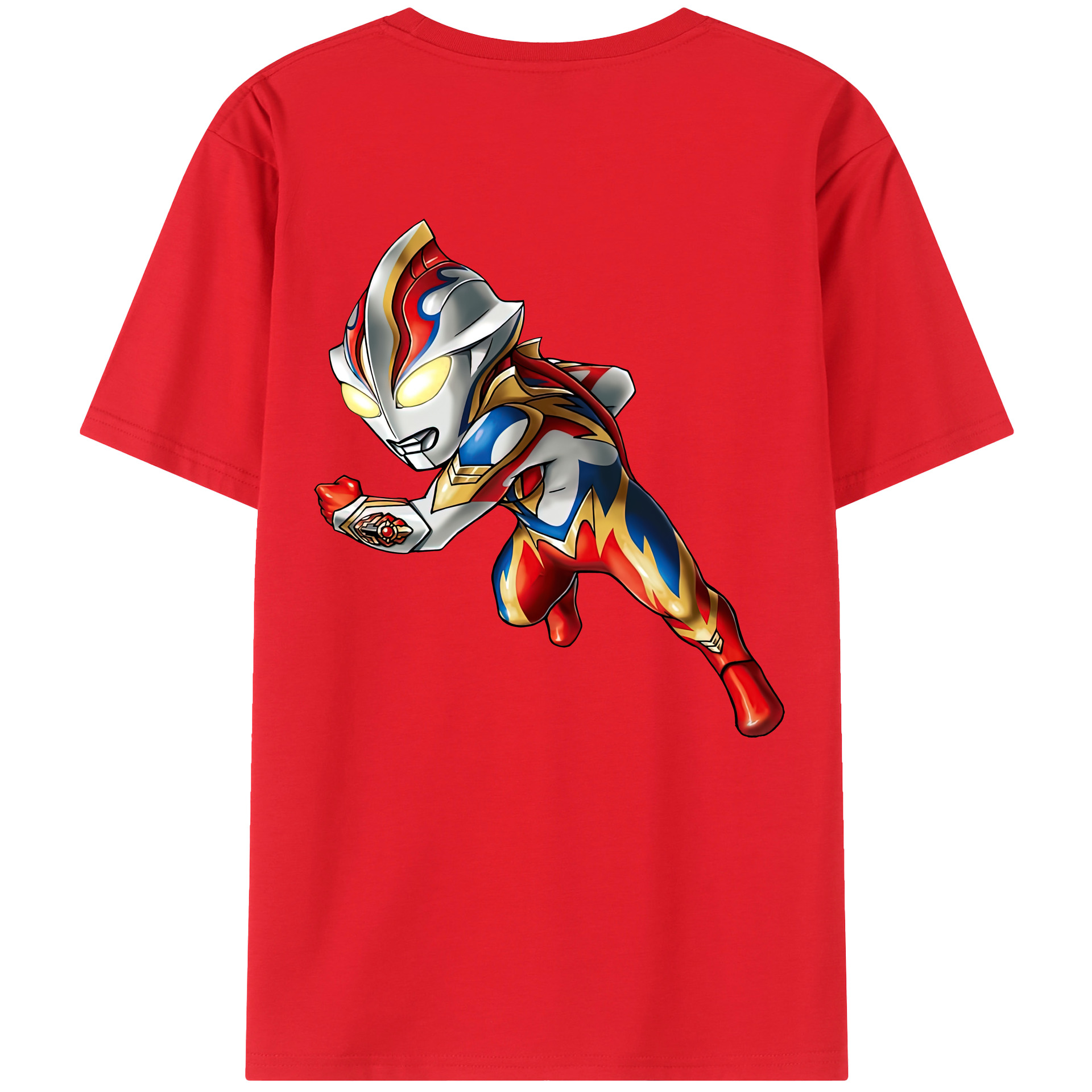 （画像用） ウルトラマン Ultraman 綿100％ メンズ半袖Tシャツ（バックプリント） 通気性