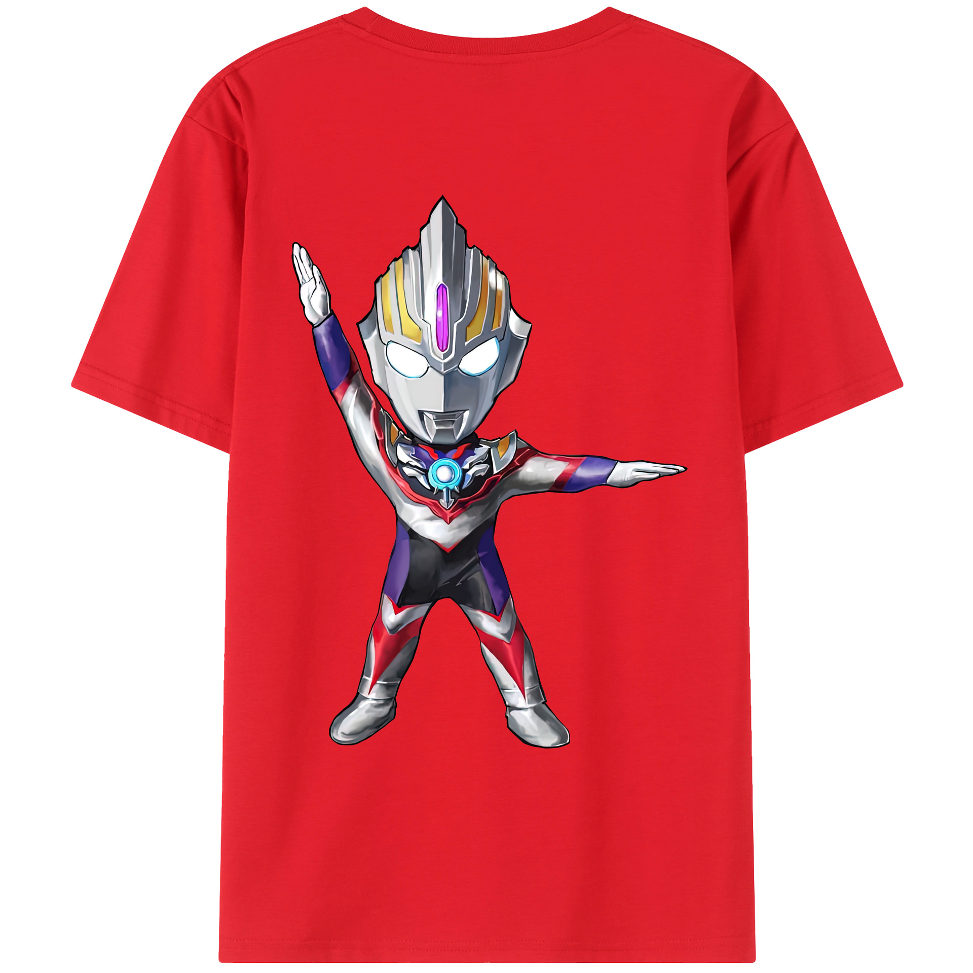 （画像用） ウルトラマン Ultraman 綿100％ メンズ半袖Tシャツ（バックプリント） 通気性